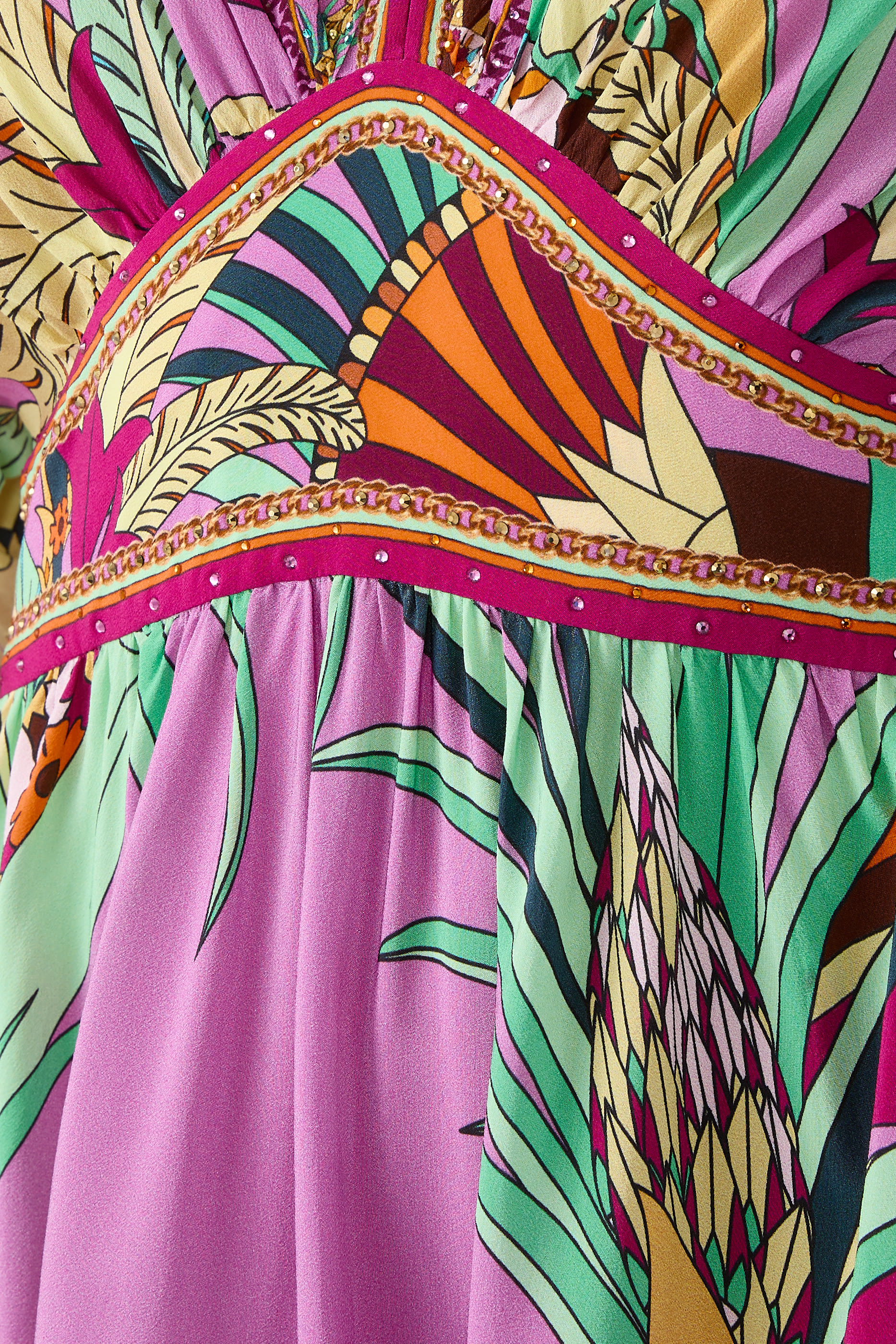 Waisted Dress with Hem Ruffle.