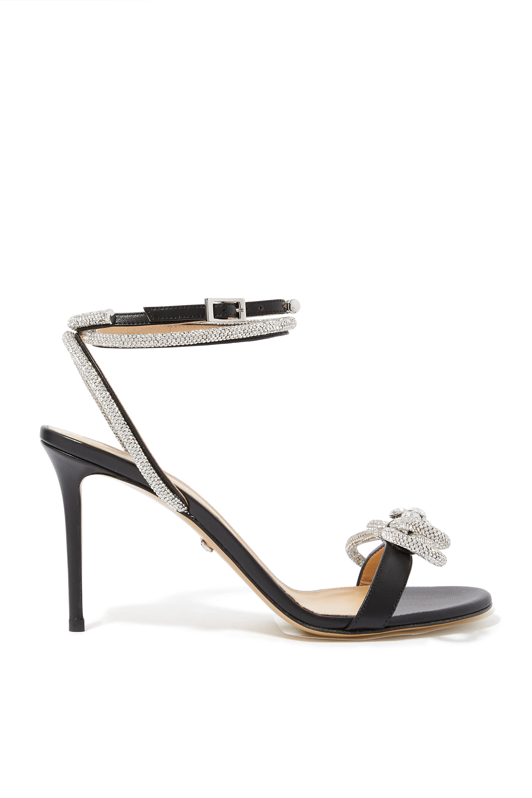 Double Bow 95 Leather Sandals