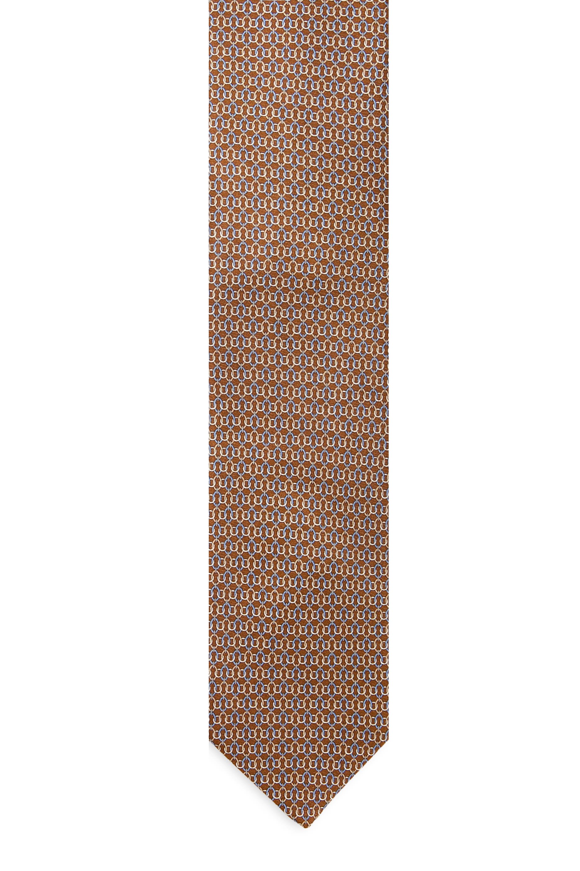 Geometric Print Silk Tie