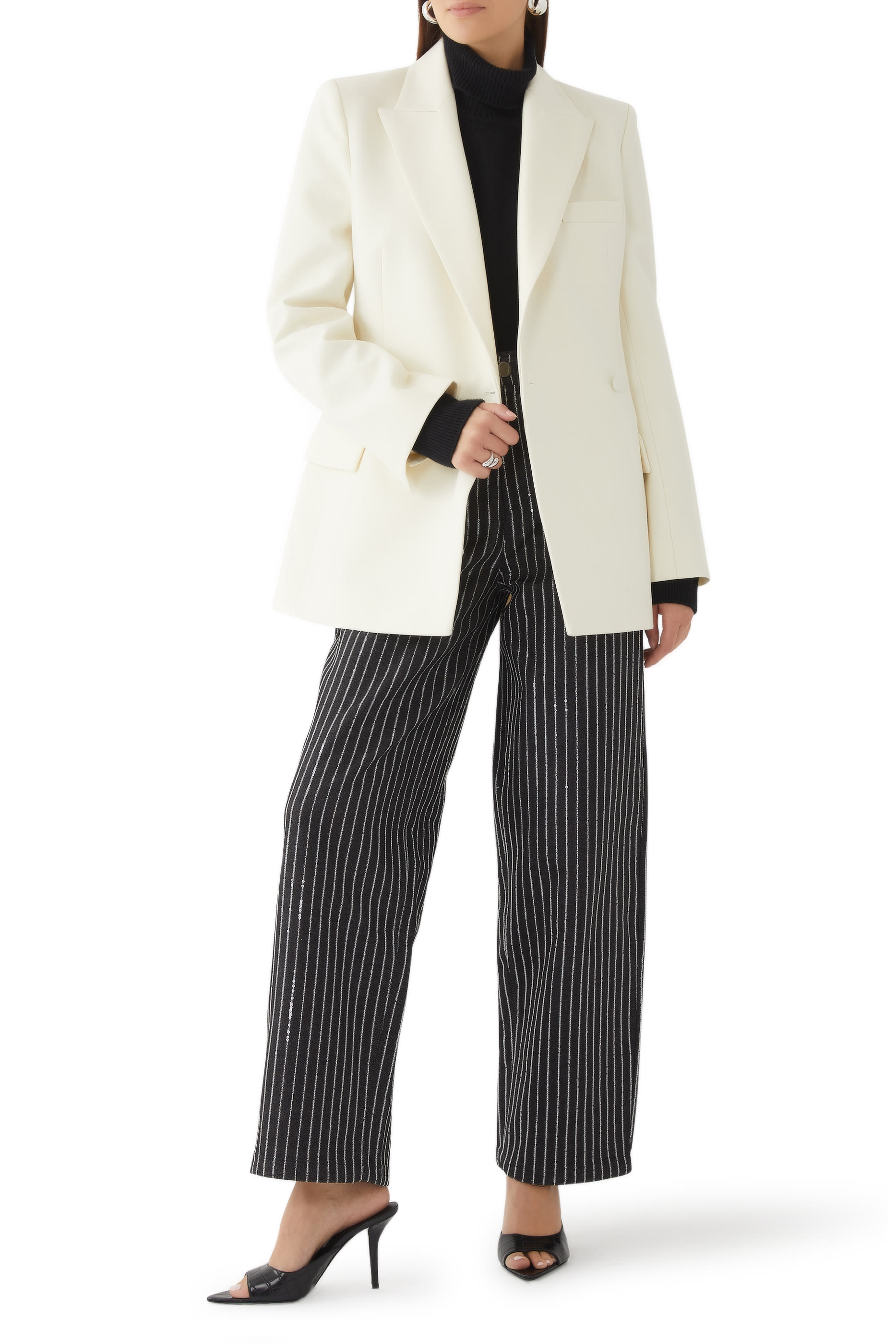 Perni 85 Faux-Leather Mules