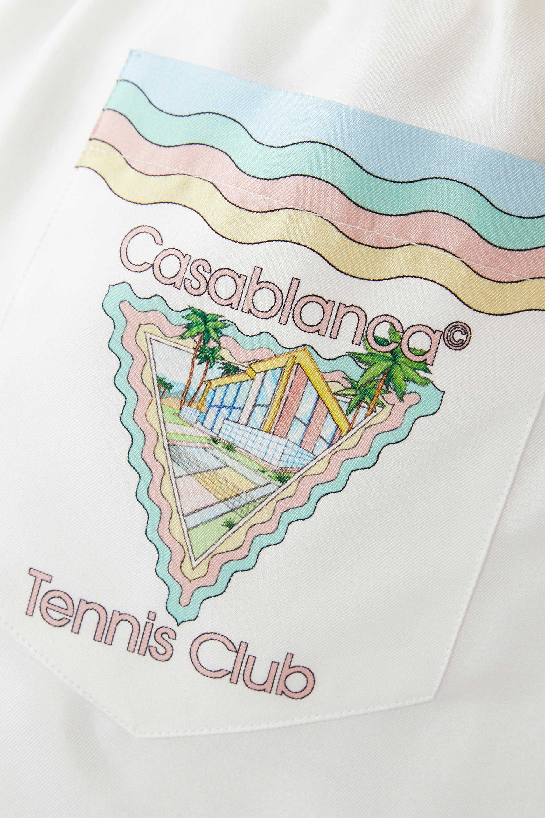 Maison De Reve Printed Silk-Satin Shorts