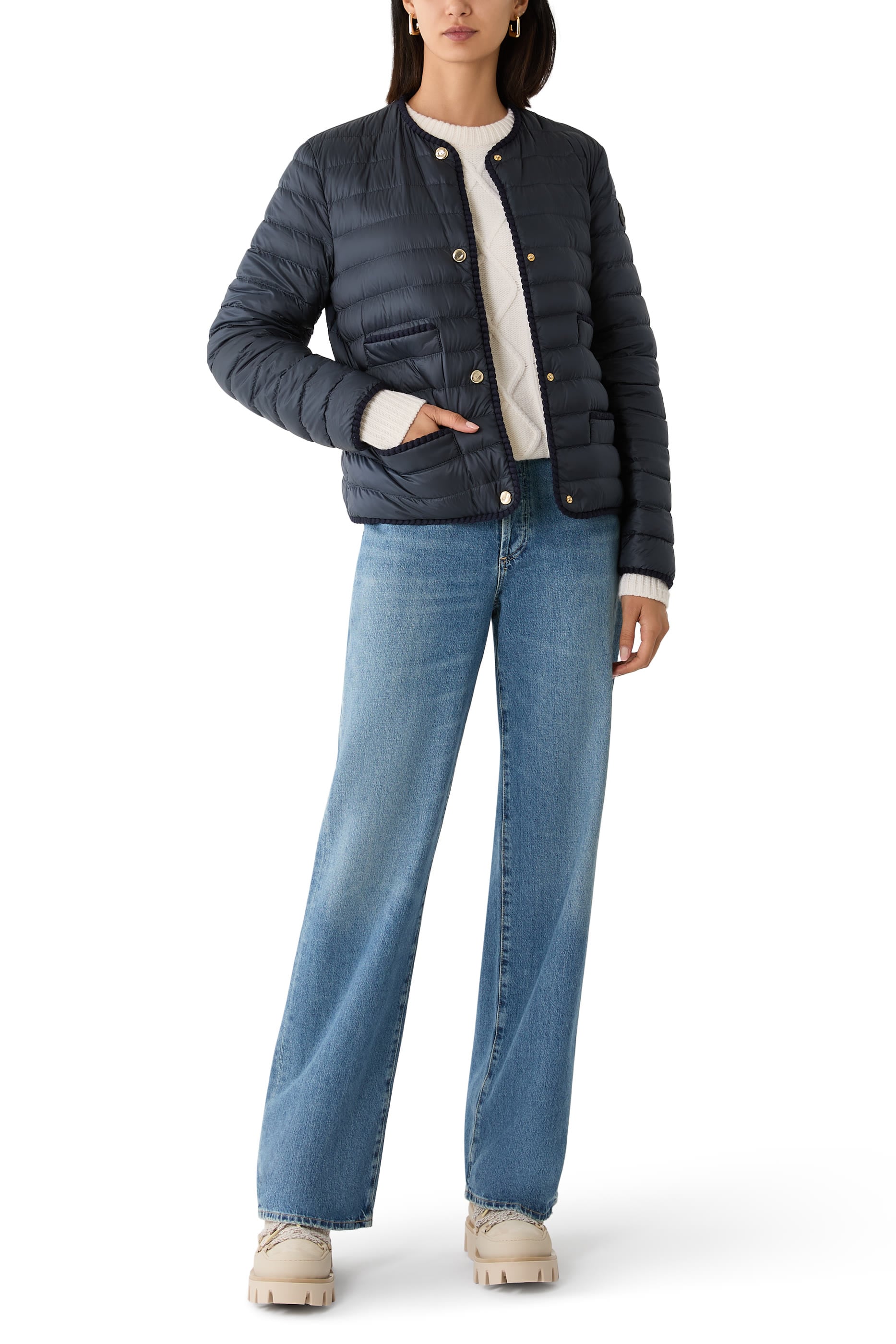 Circaete Braided Trim Short Down Jacket