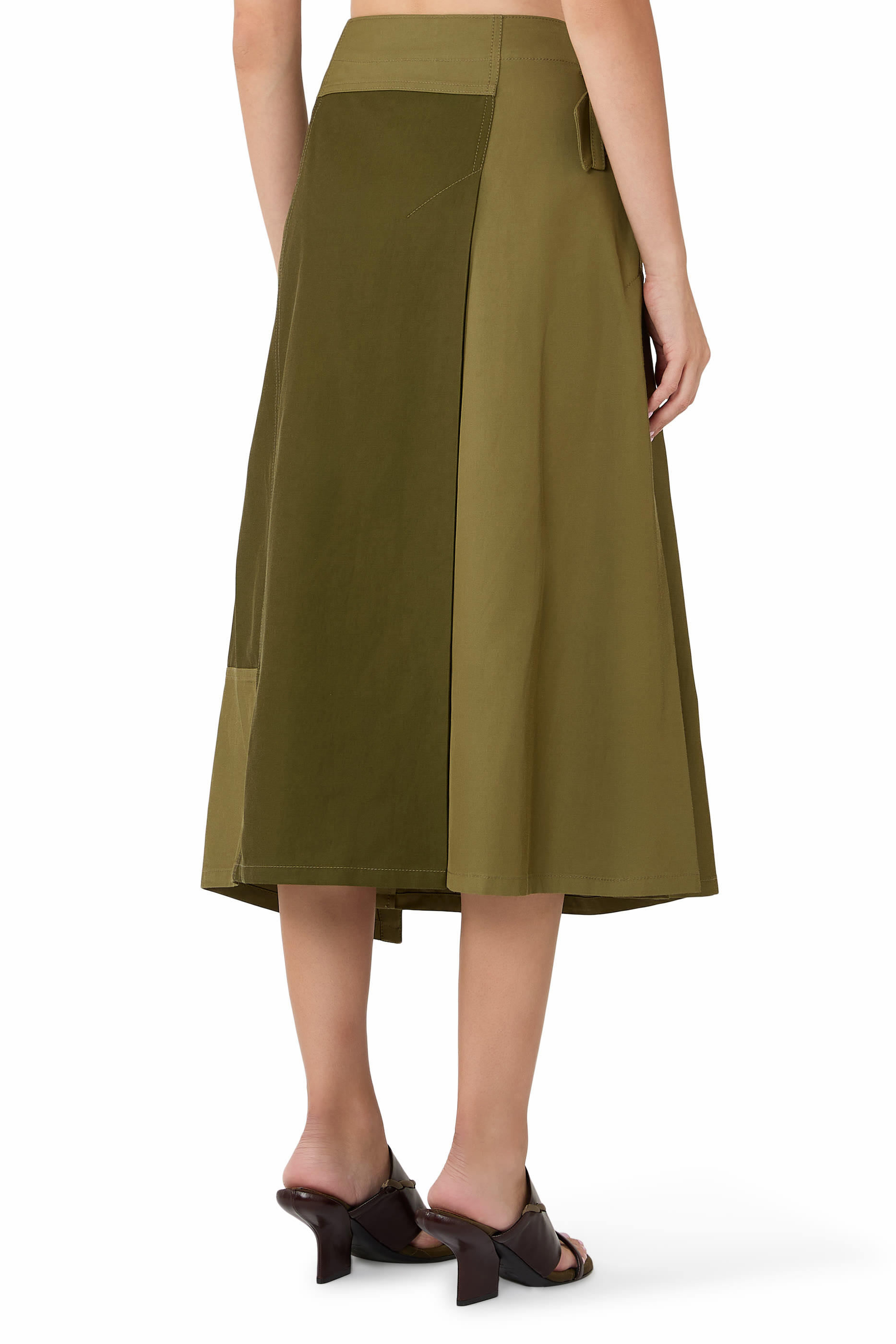 Belted Wrap Utility Skirt