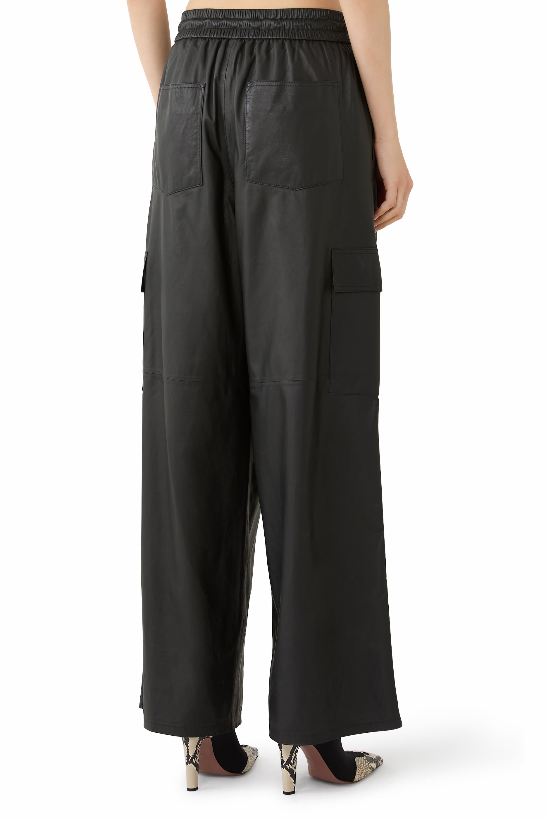 Cargo Trousers in Lamb Leather
