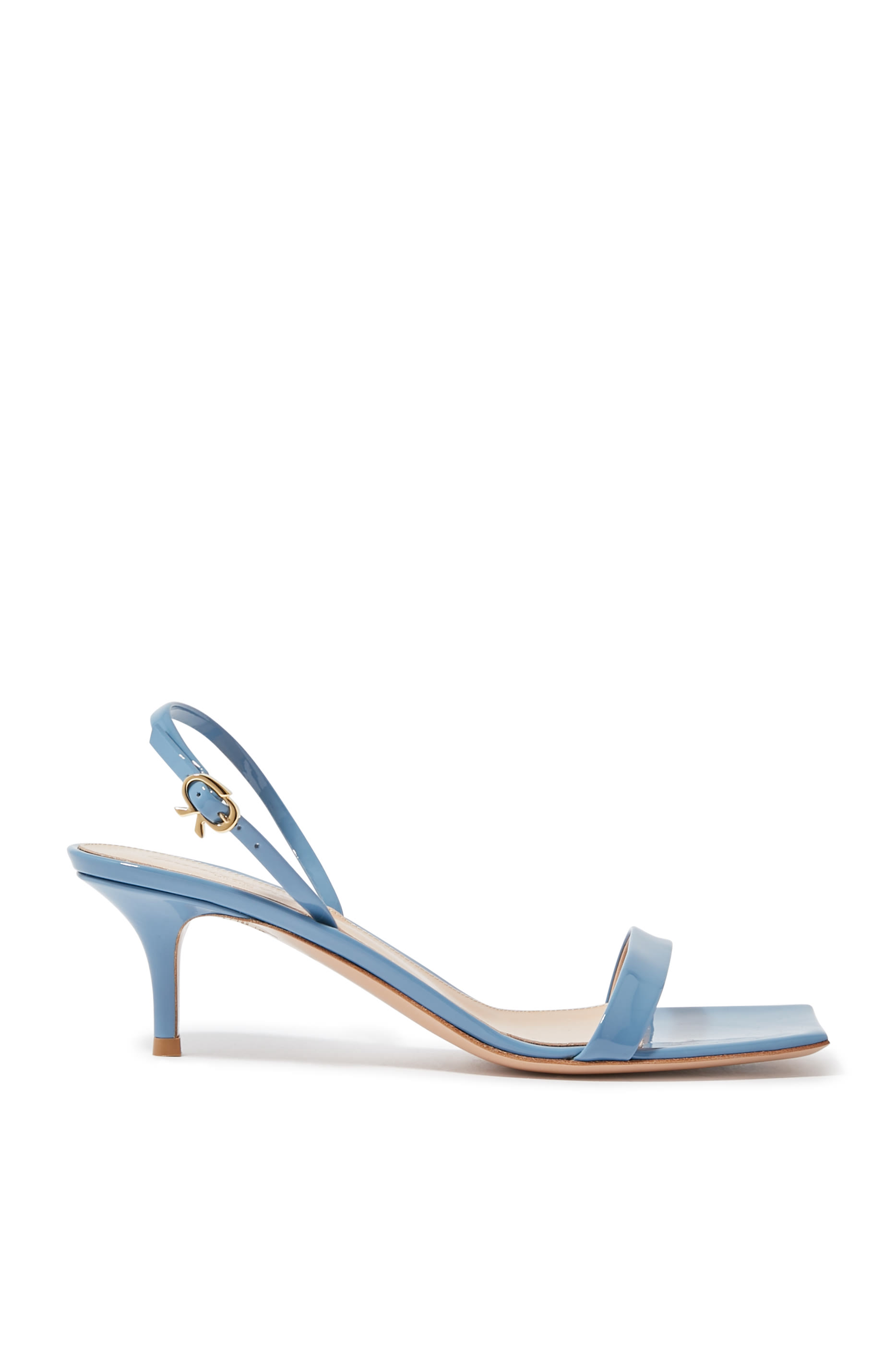 Ribbon 55 Kitten Patent Leather Sandals