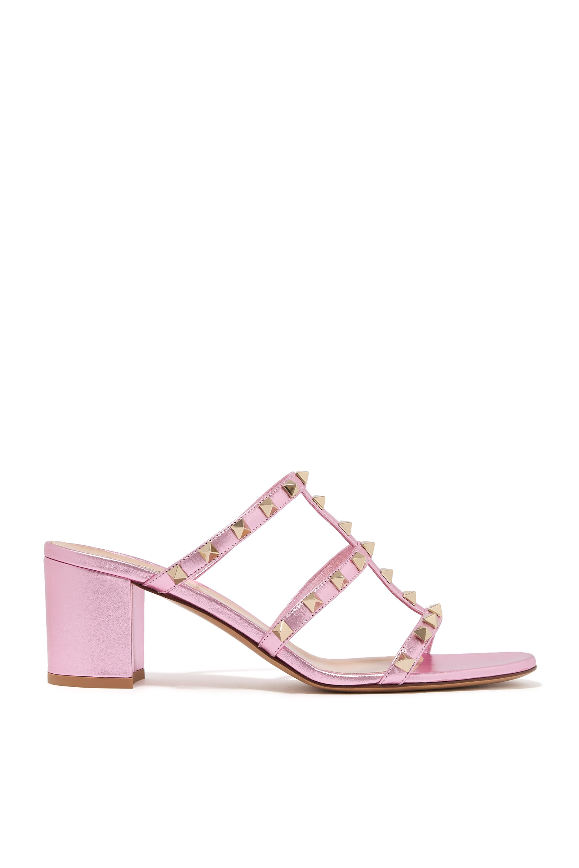 Rockstud 60 Calfskin Leather Sandals