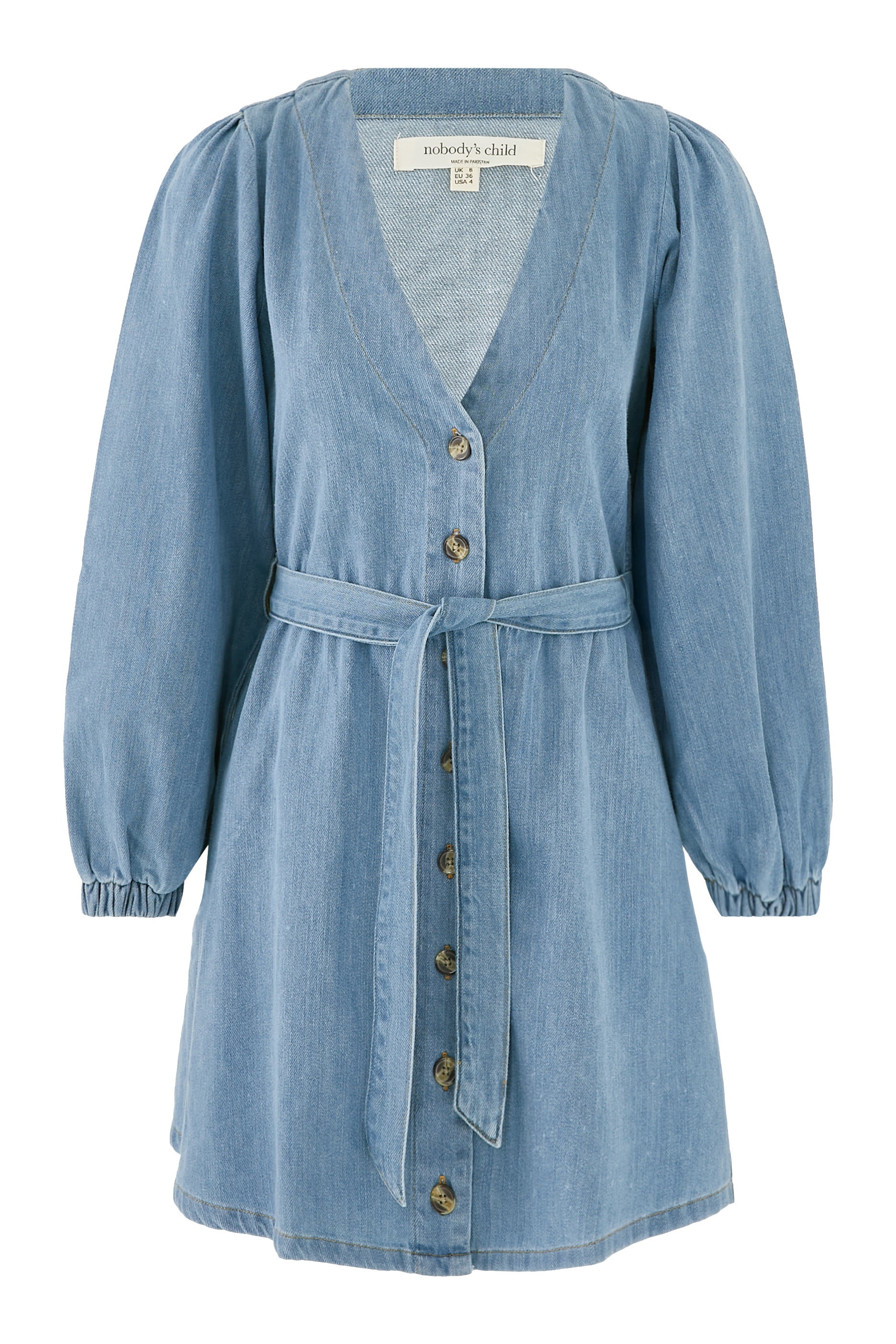 Denim Tie Waist Nolan Mini Dress