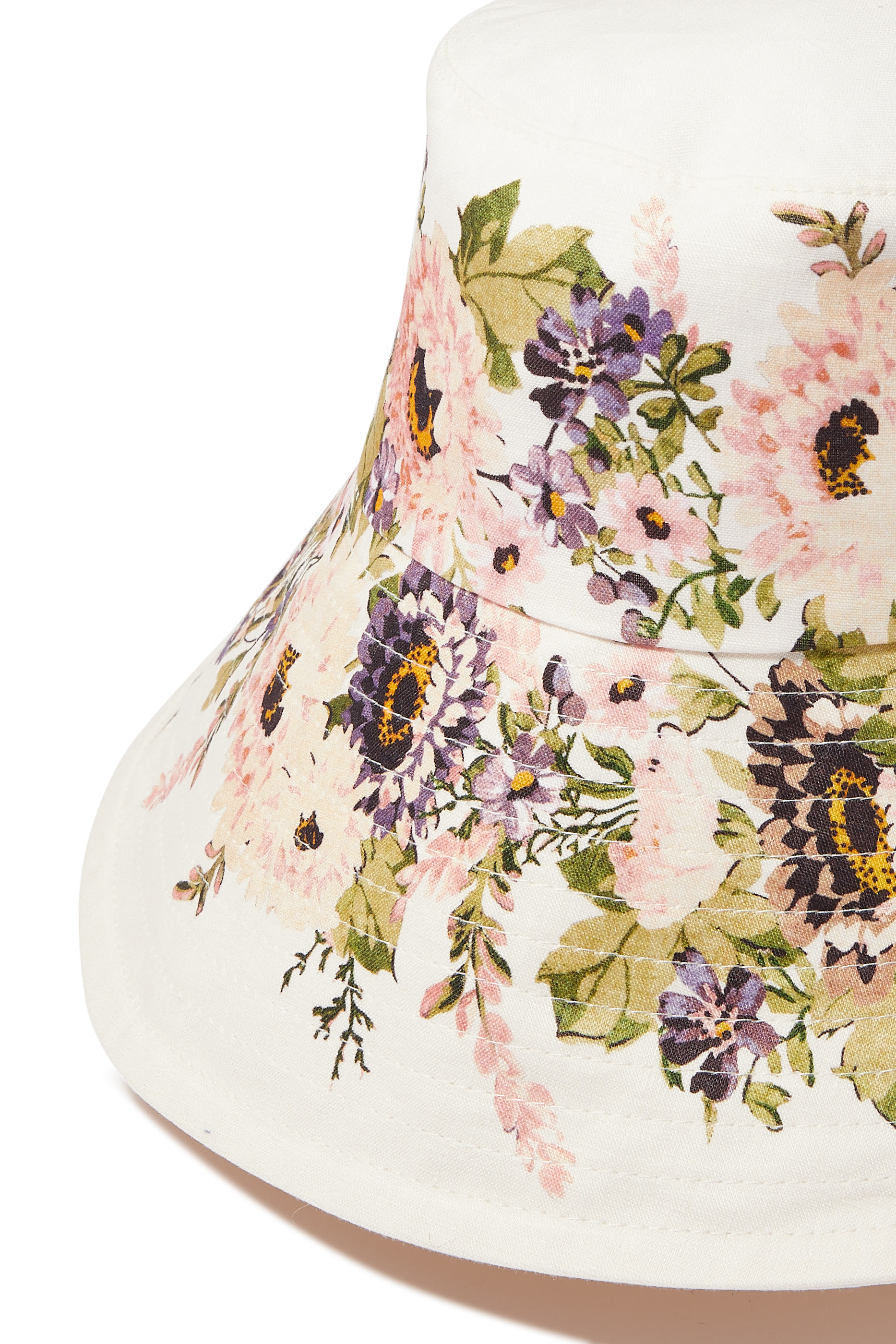 Printed Long Brim Bucket Hat