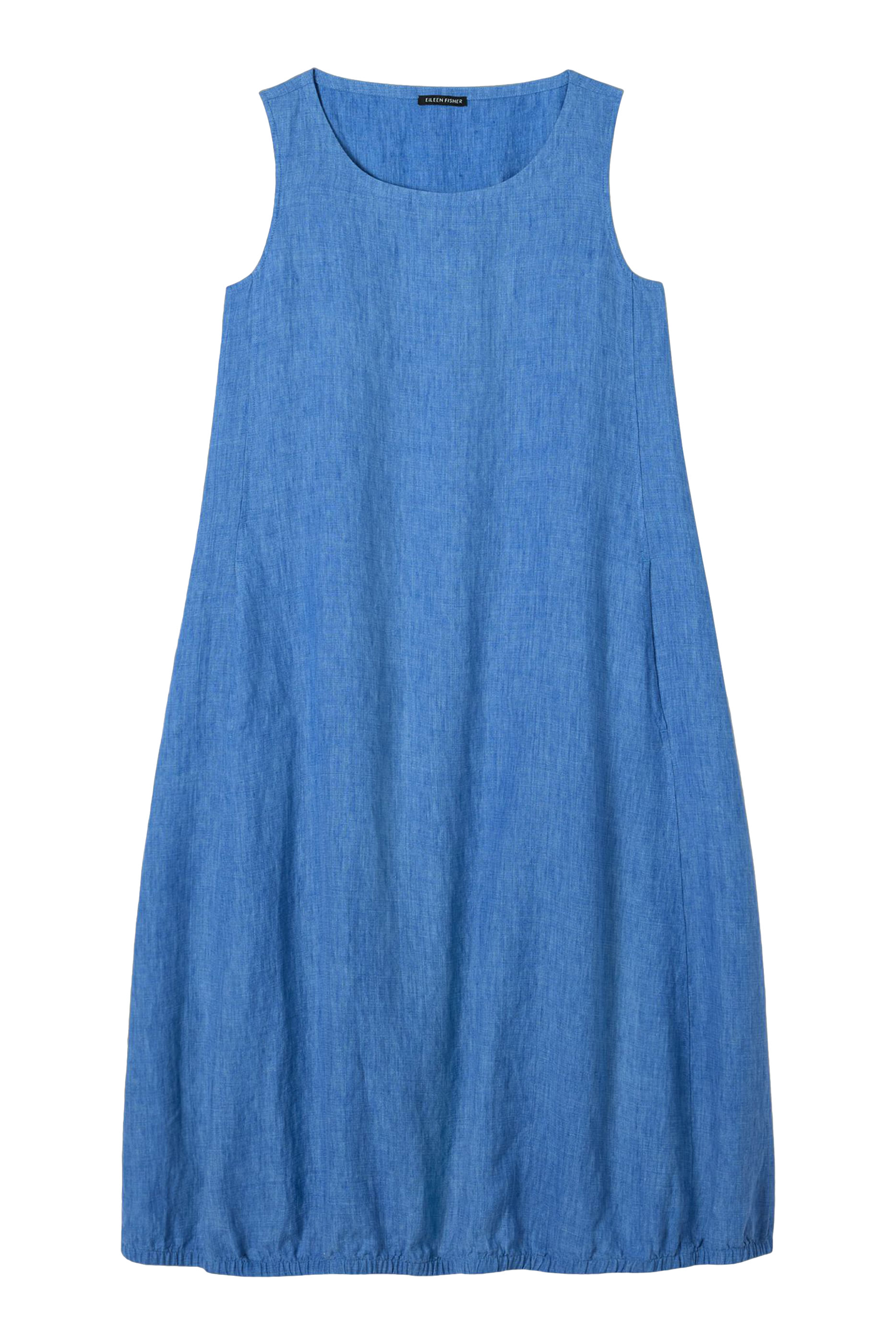 Washed Organic Linen Délavé Lantern Dress