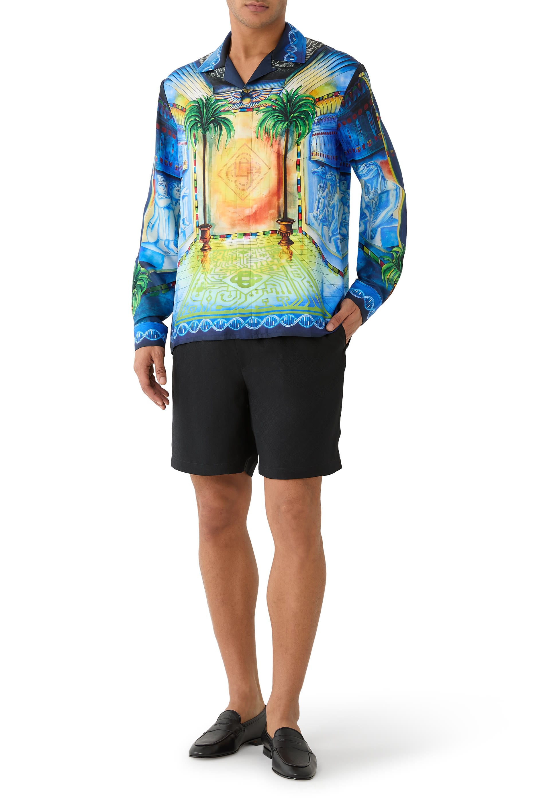 Monogram Silk Shorts