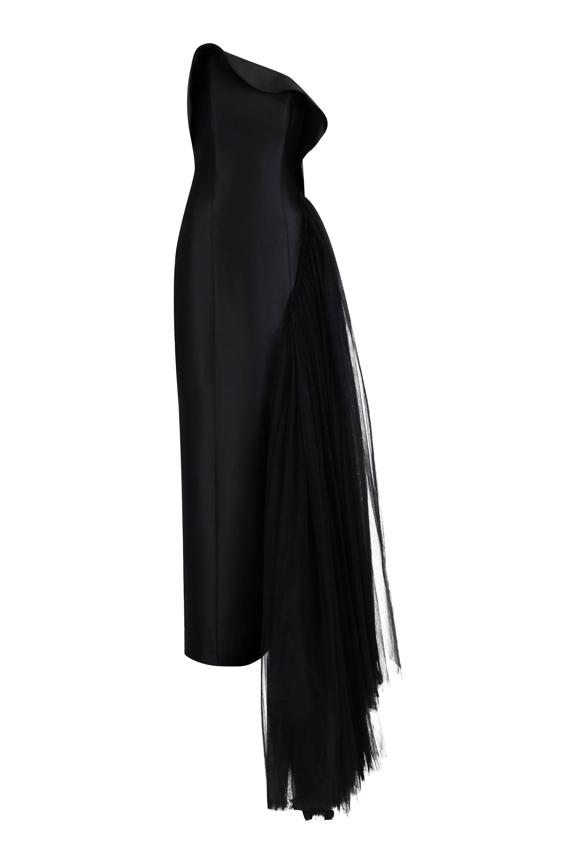 Strapless Asymmetric Gown