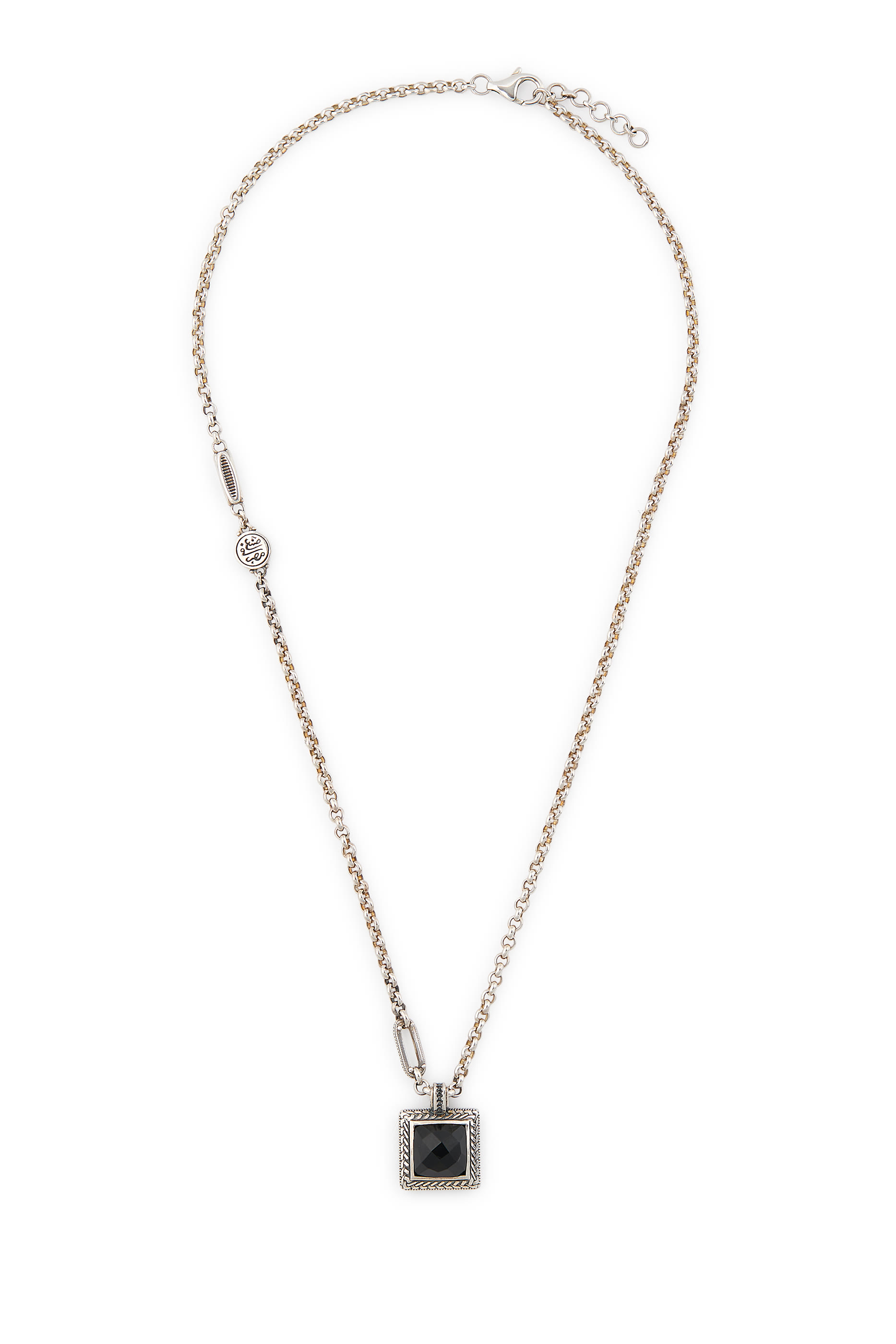 Guardian Necklace, Onyx & Diamond