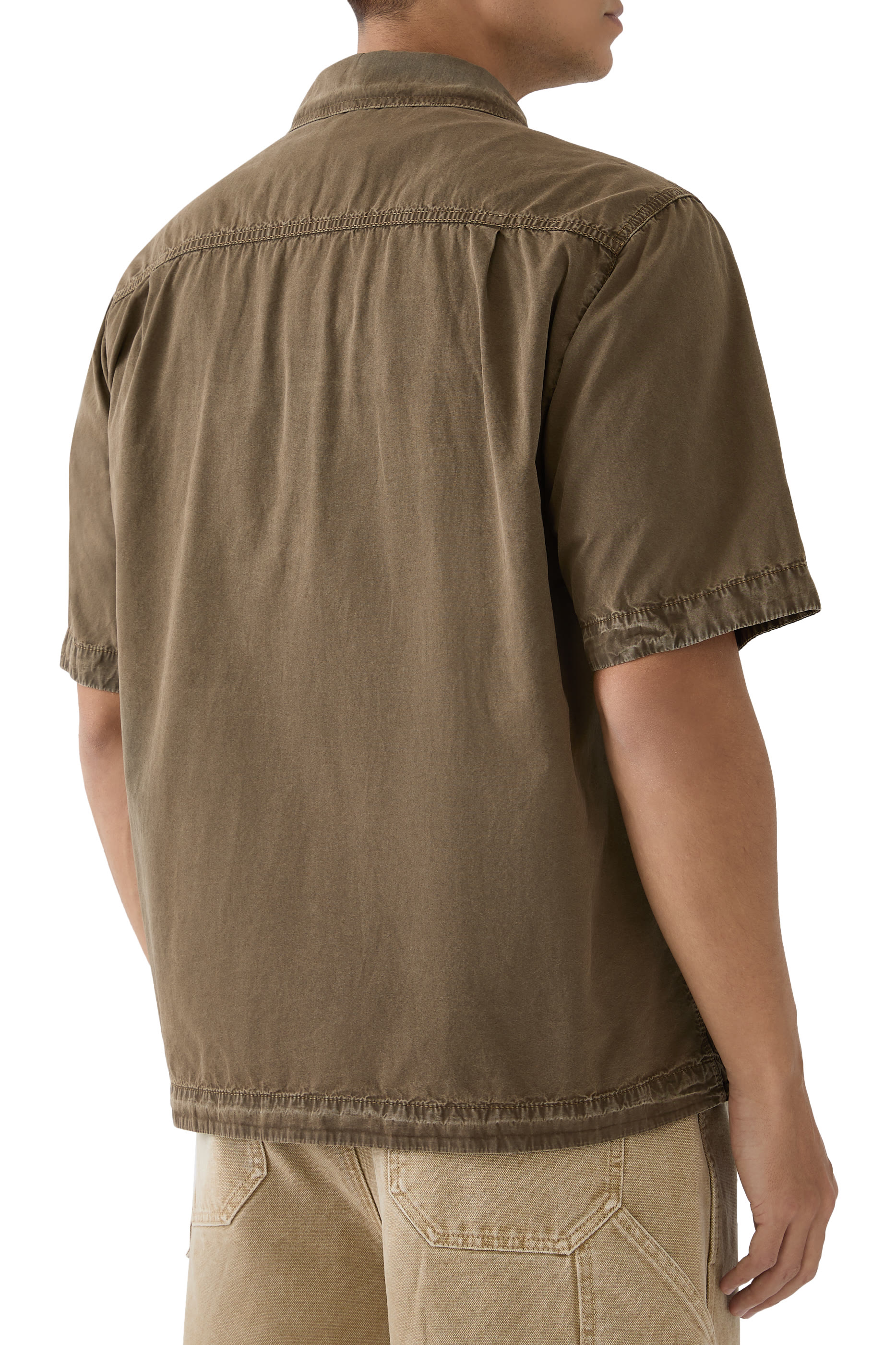 Logo Patch Organic Cotton Shirt