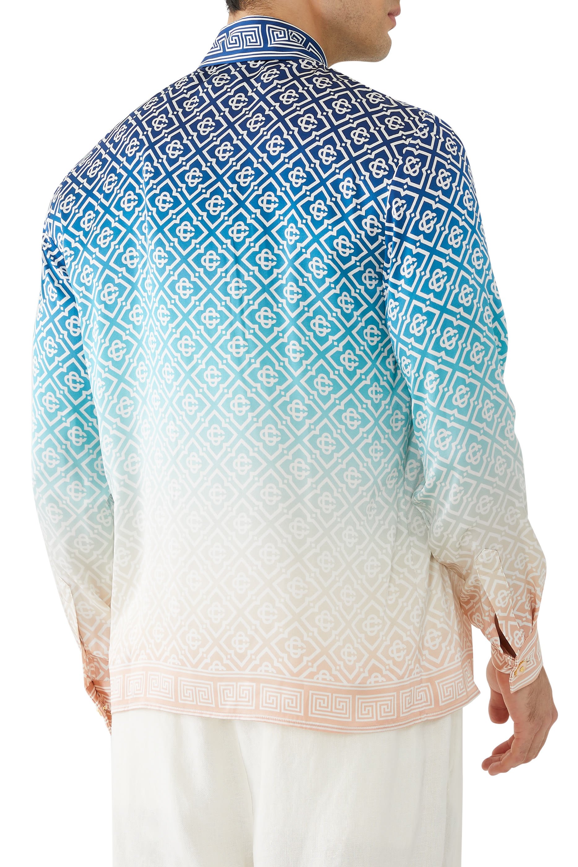 Jacquard Gradient Silk Shirt