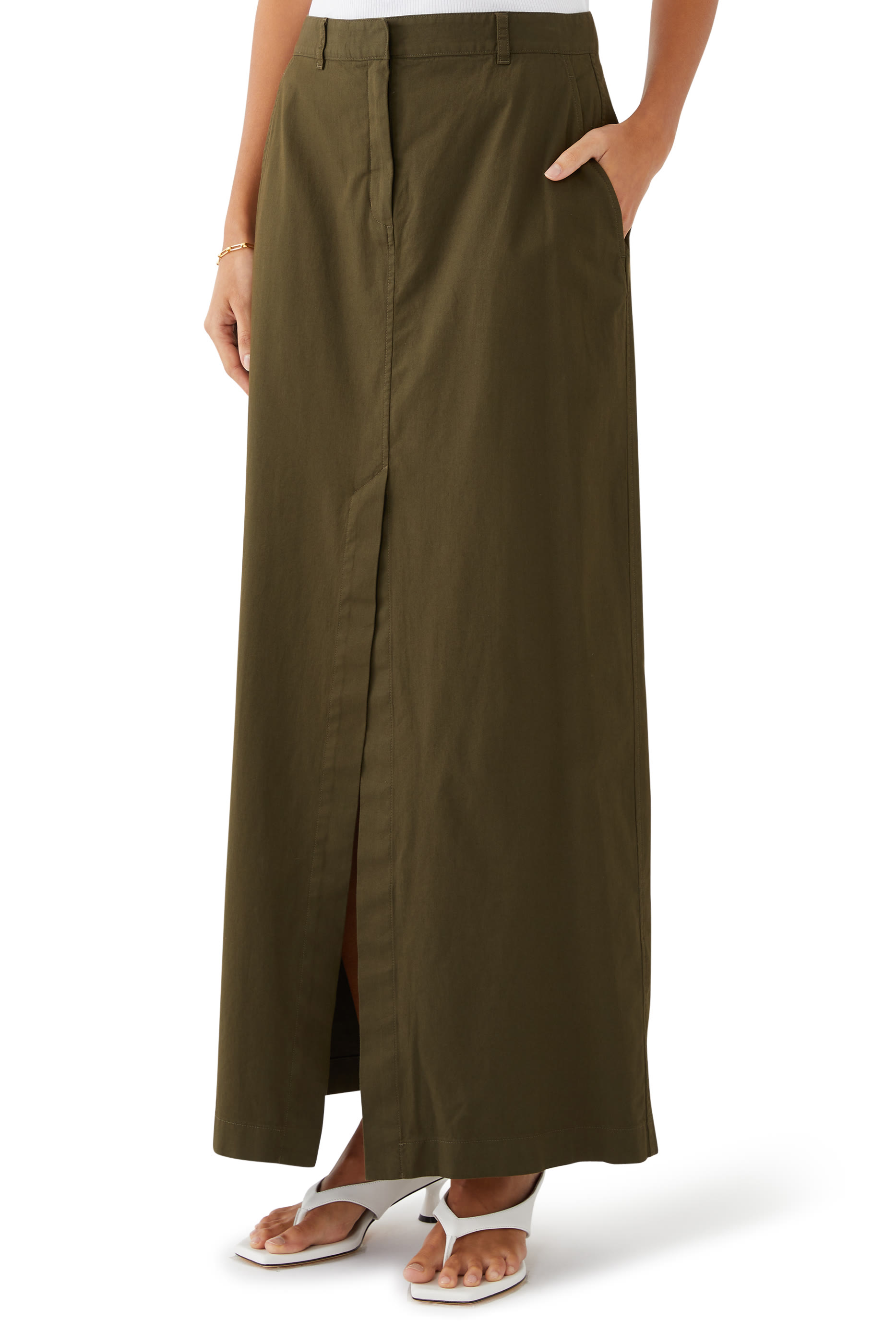 Front Vent Maxi Skirt