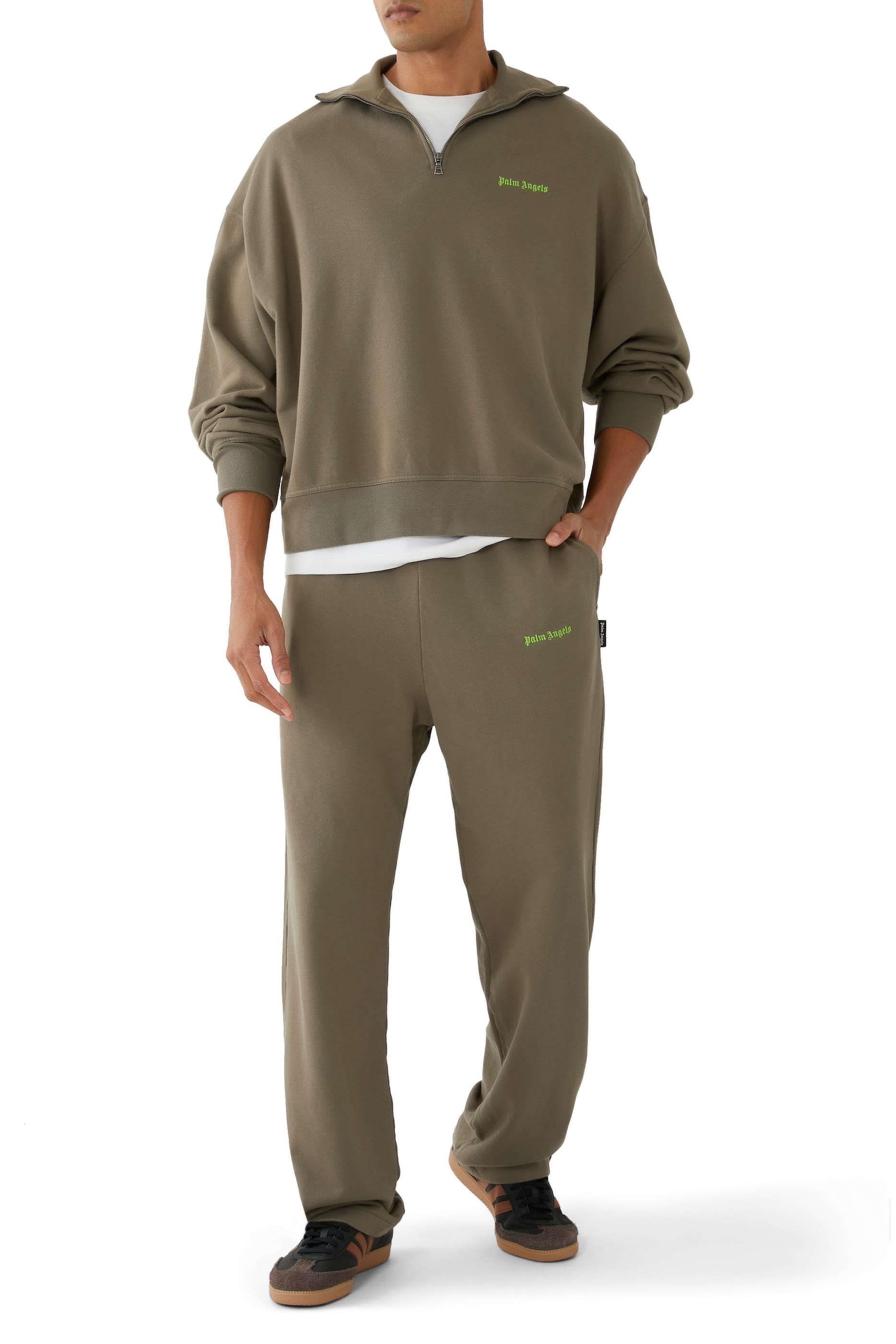 Classic Logo Zipped Crew Sweatshirt