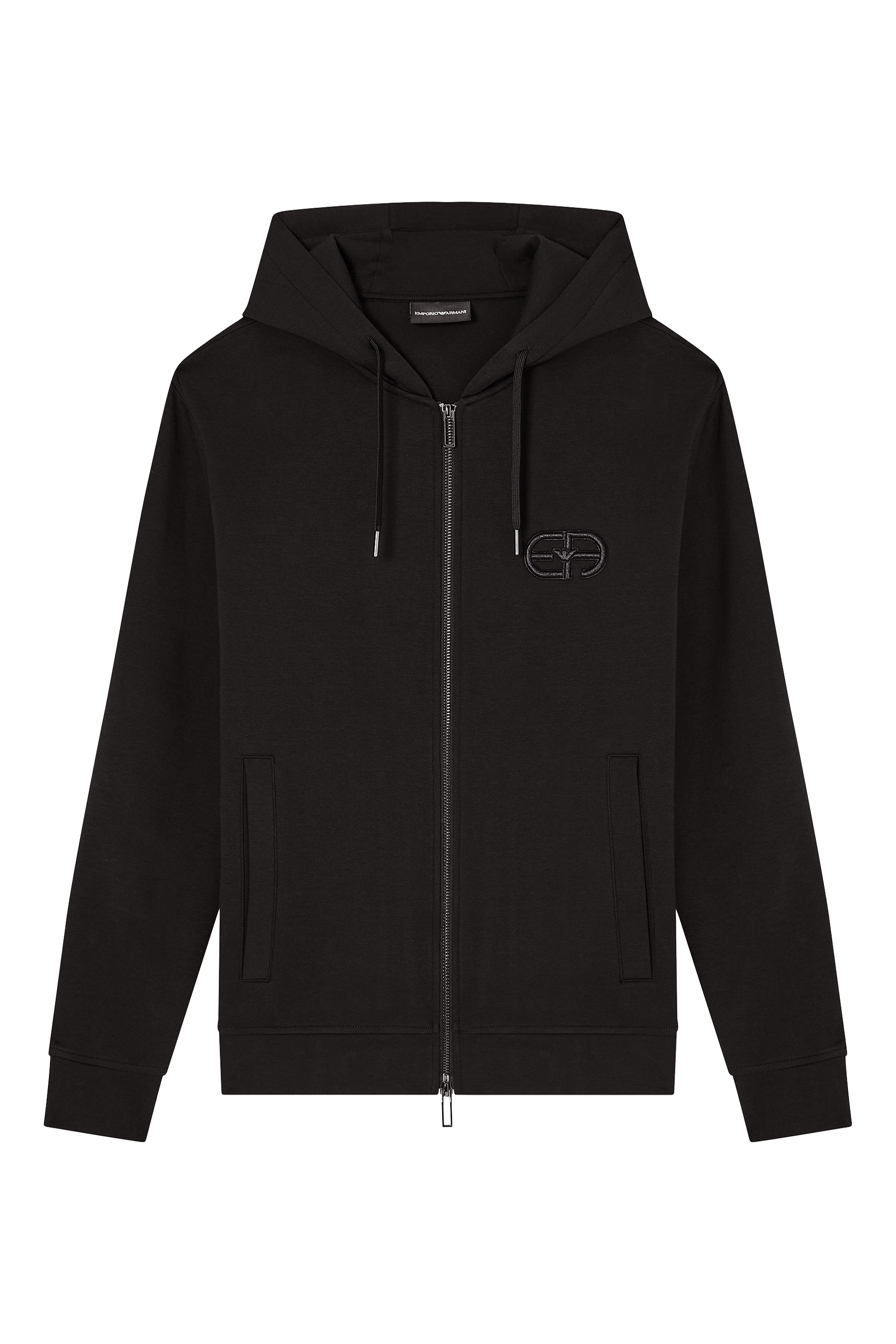 Embroidered EA Logo Zip-Up Hoodie
