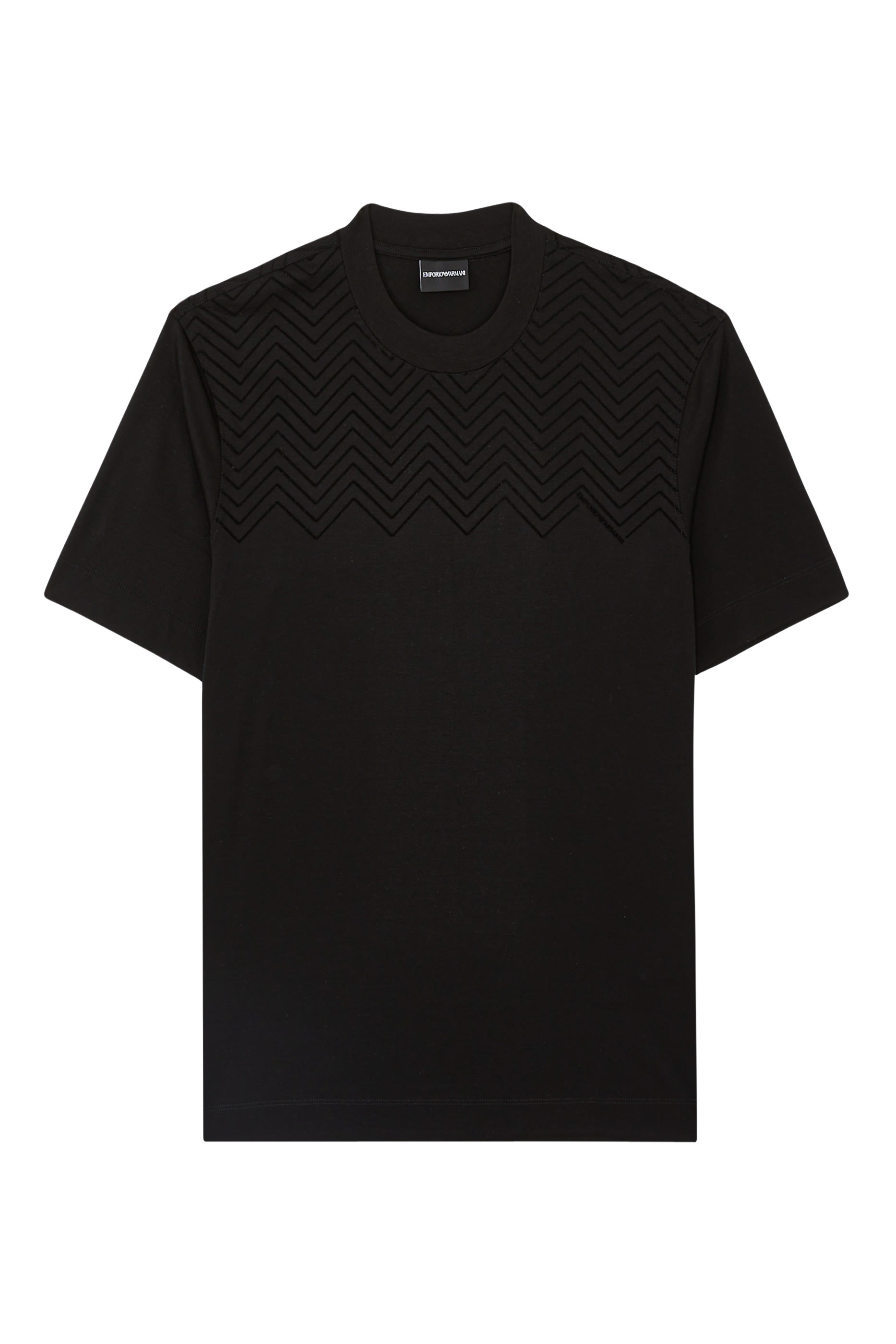 Chevron Flock Detail Jersey T-Shirt