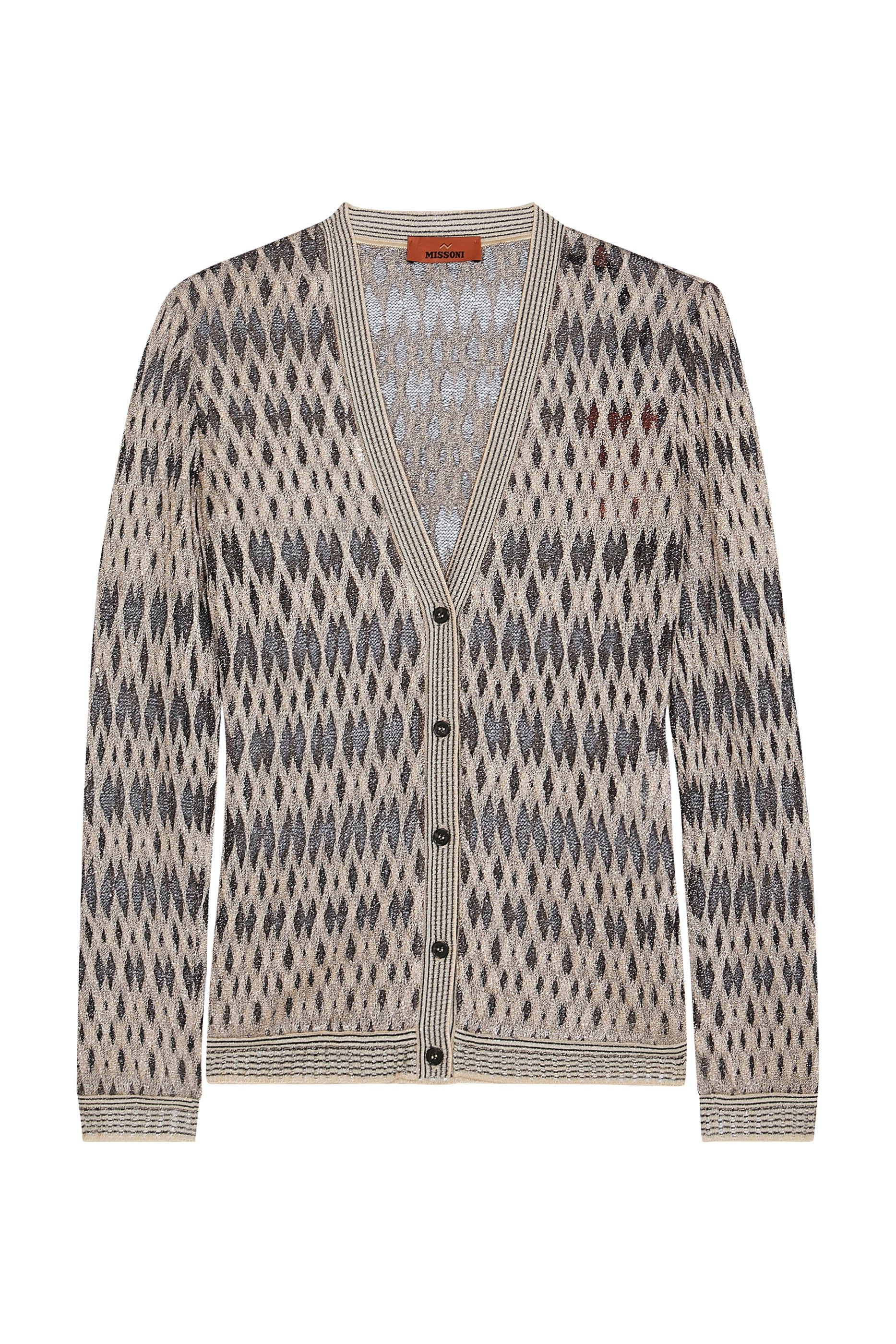 Zigzag Buttoned Cardigan