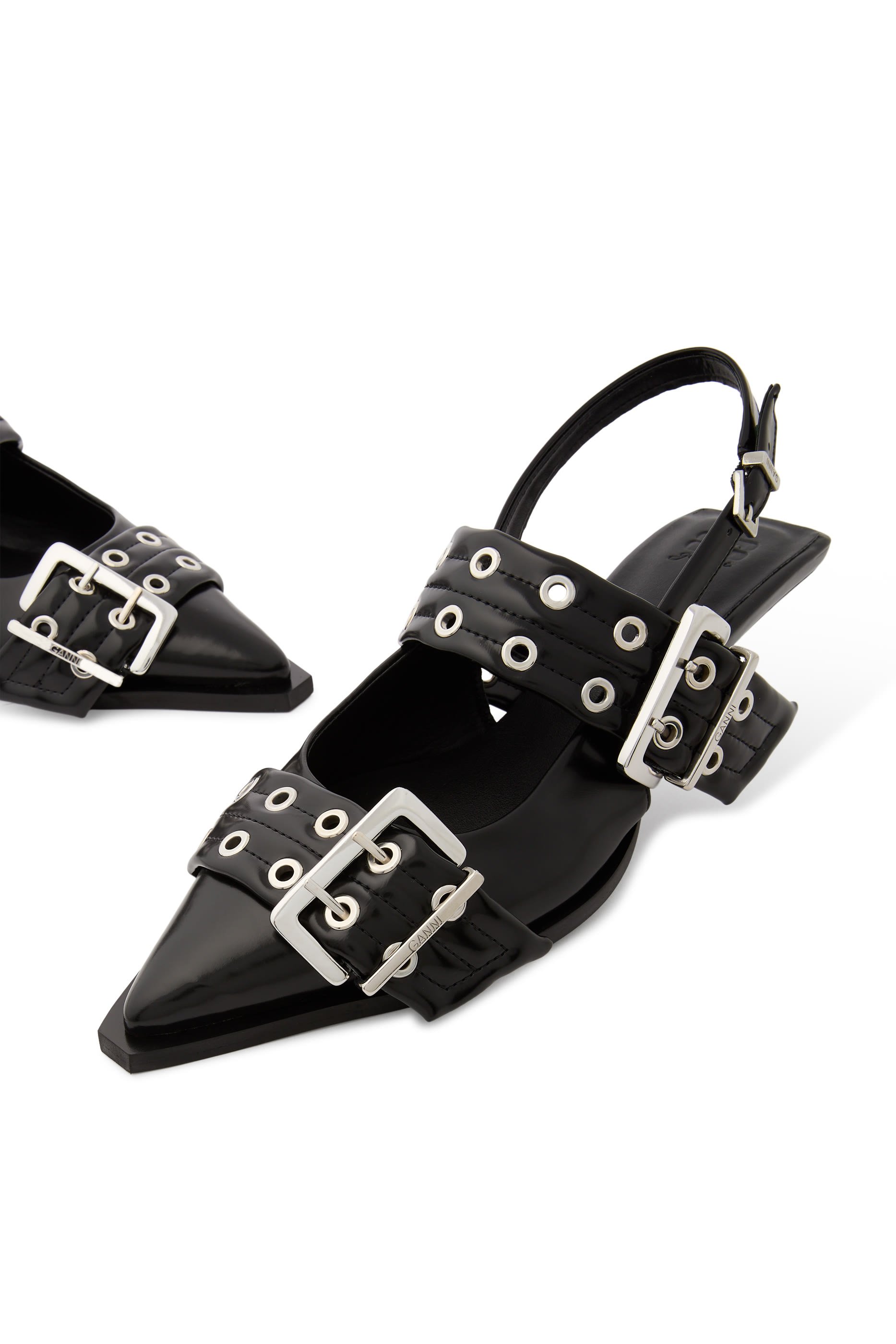  Feminine Buckle 30 Open Cut Pumps