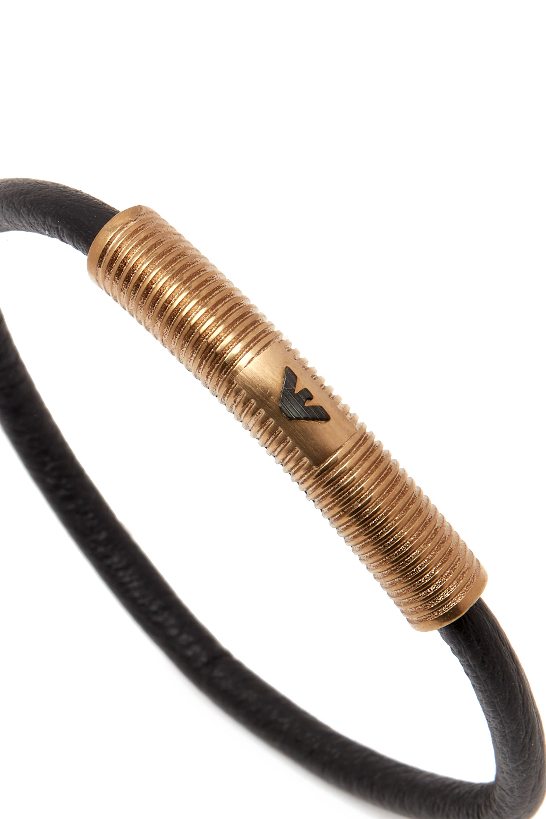 ID Leather Bracelet, Stainless Steel