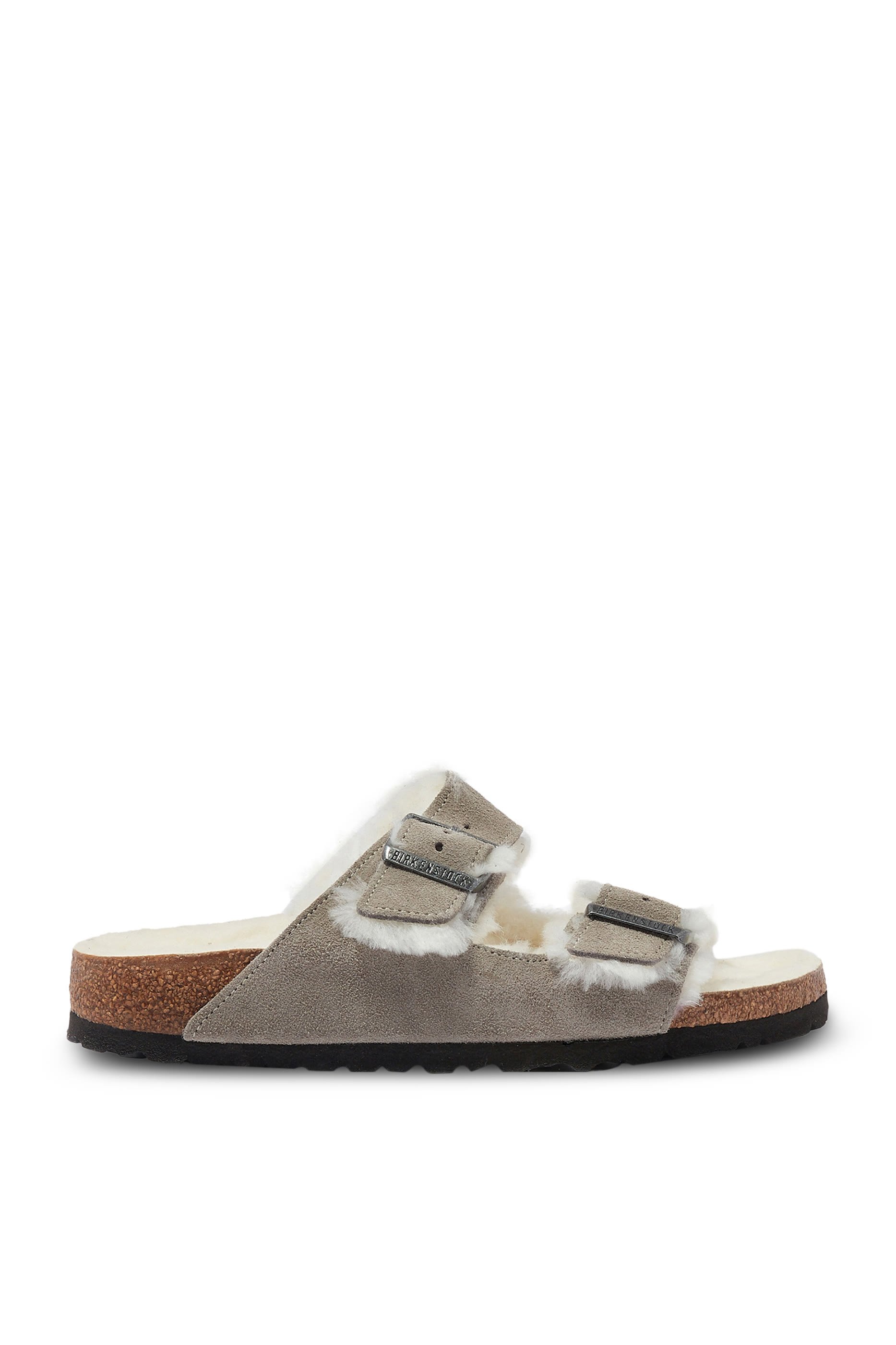 Arizona Shearling Suede Leather Sandals
