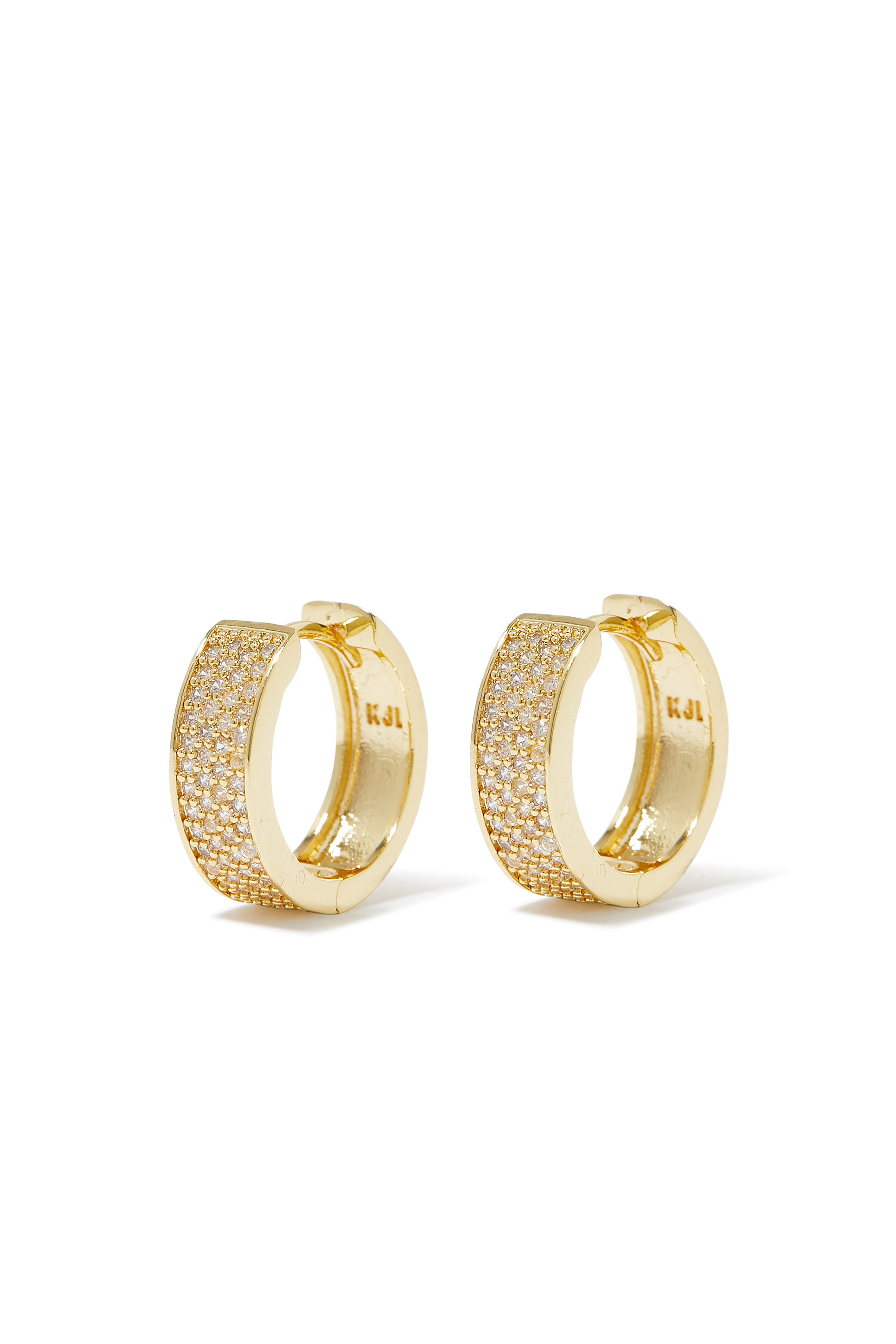 Micro Pave CZ Hoop Earrings