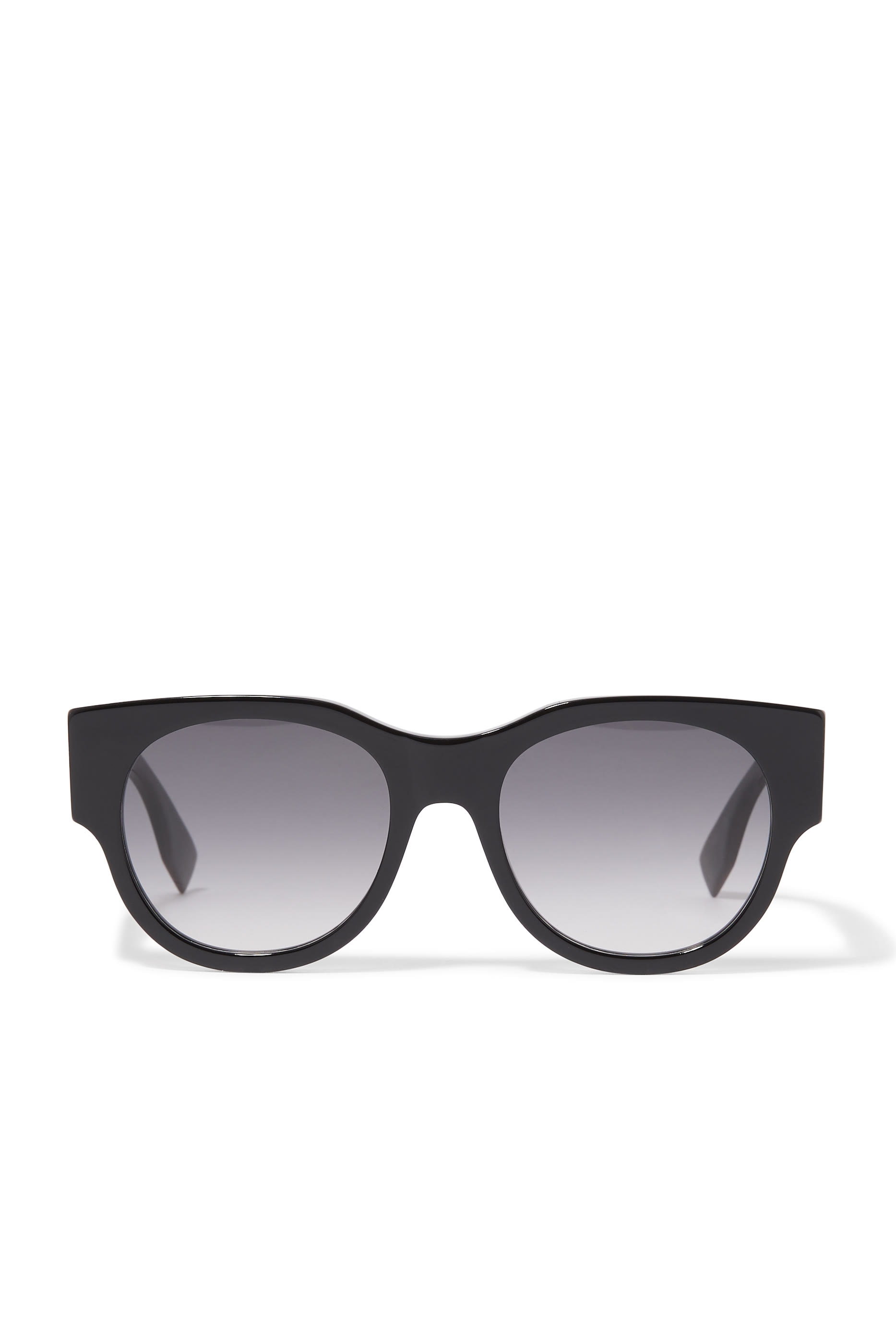 Baguette Black Round Sunglasses