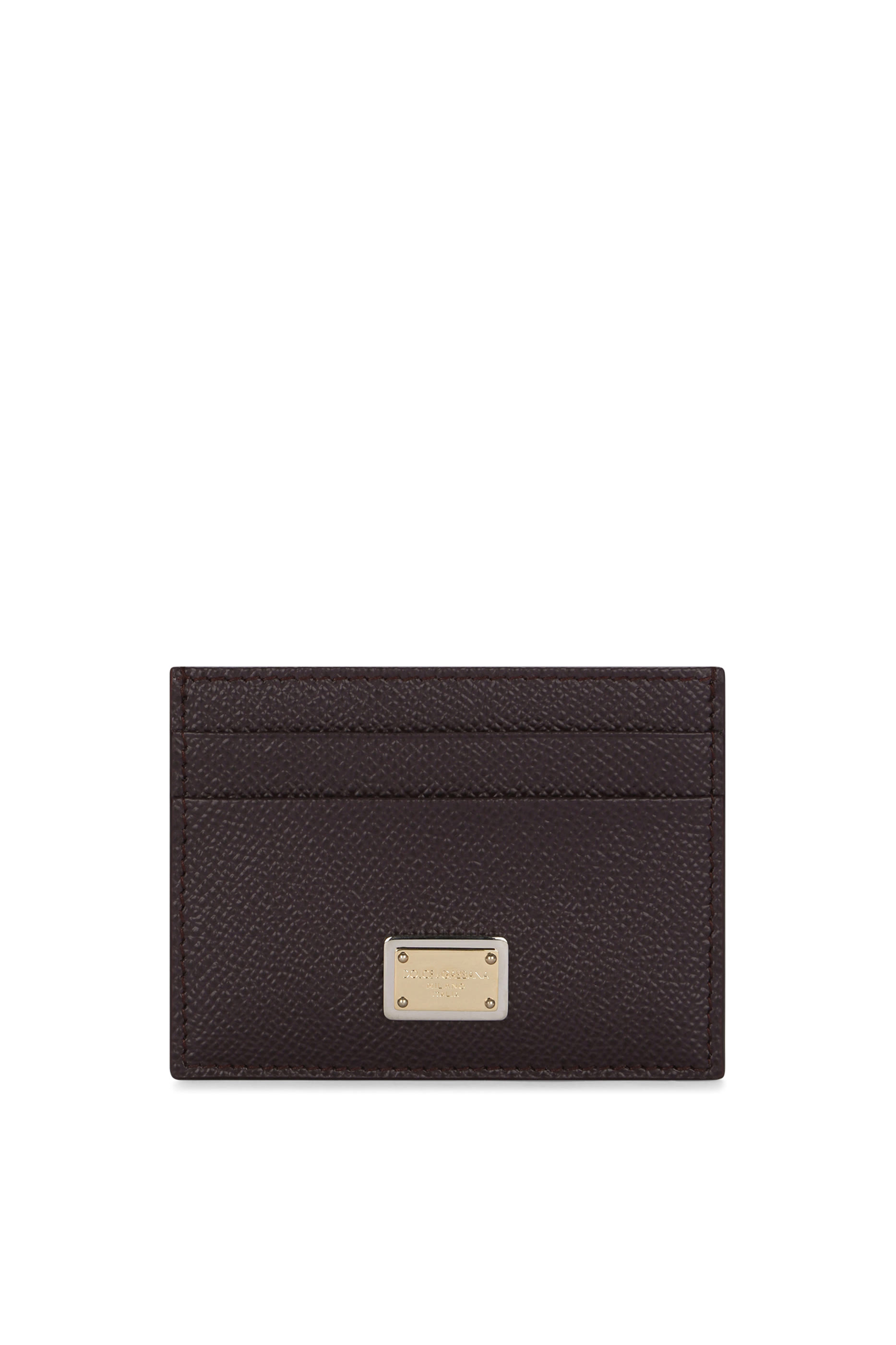 Logo Calfskin Card Holder