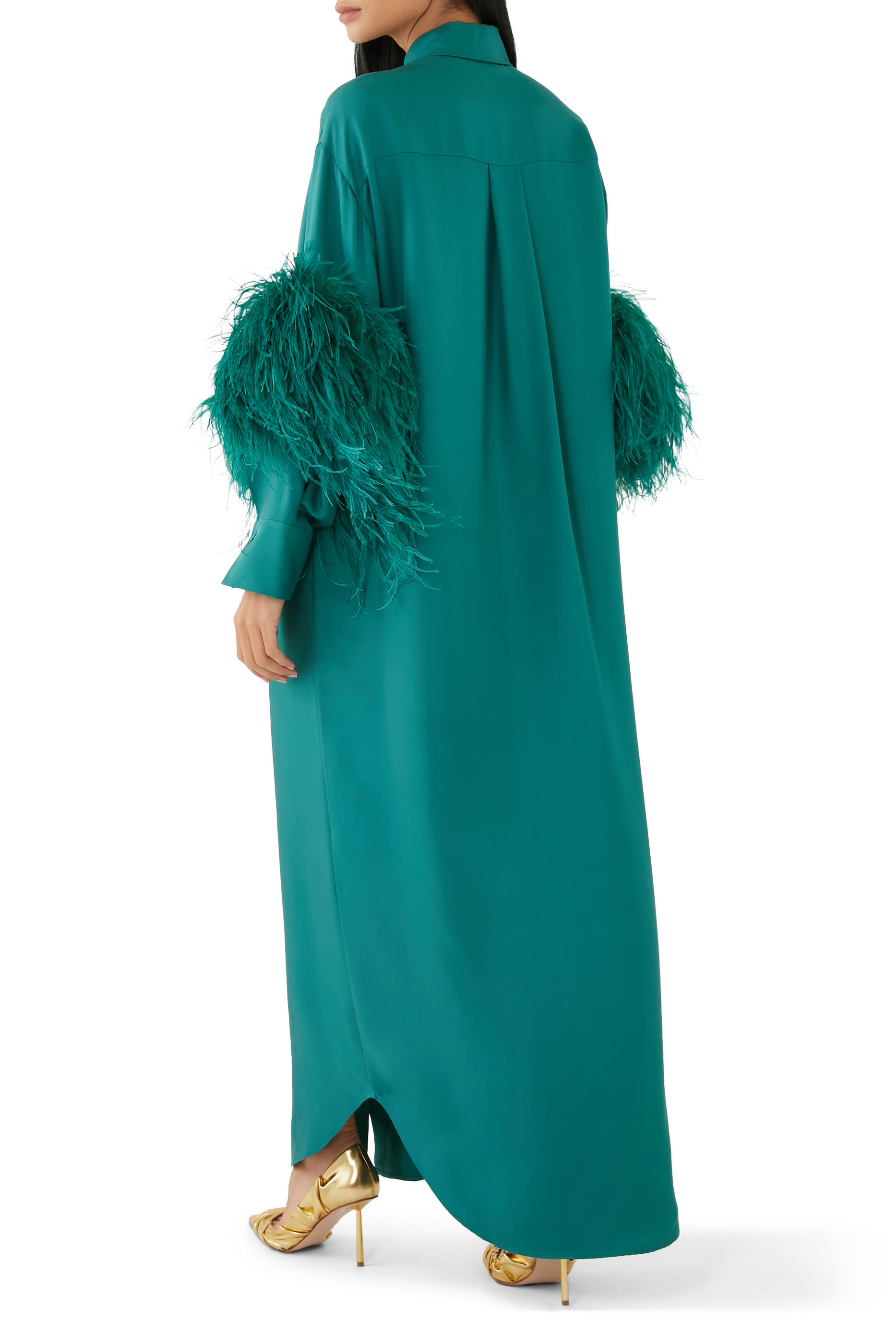 Button Down Feather Dress