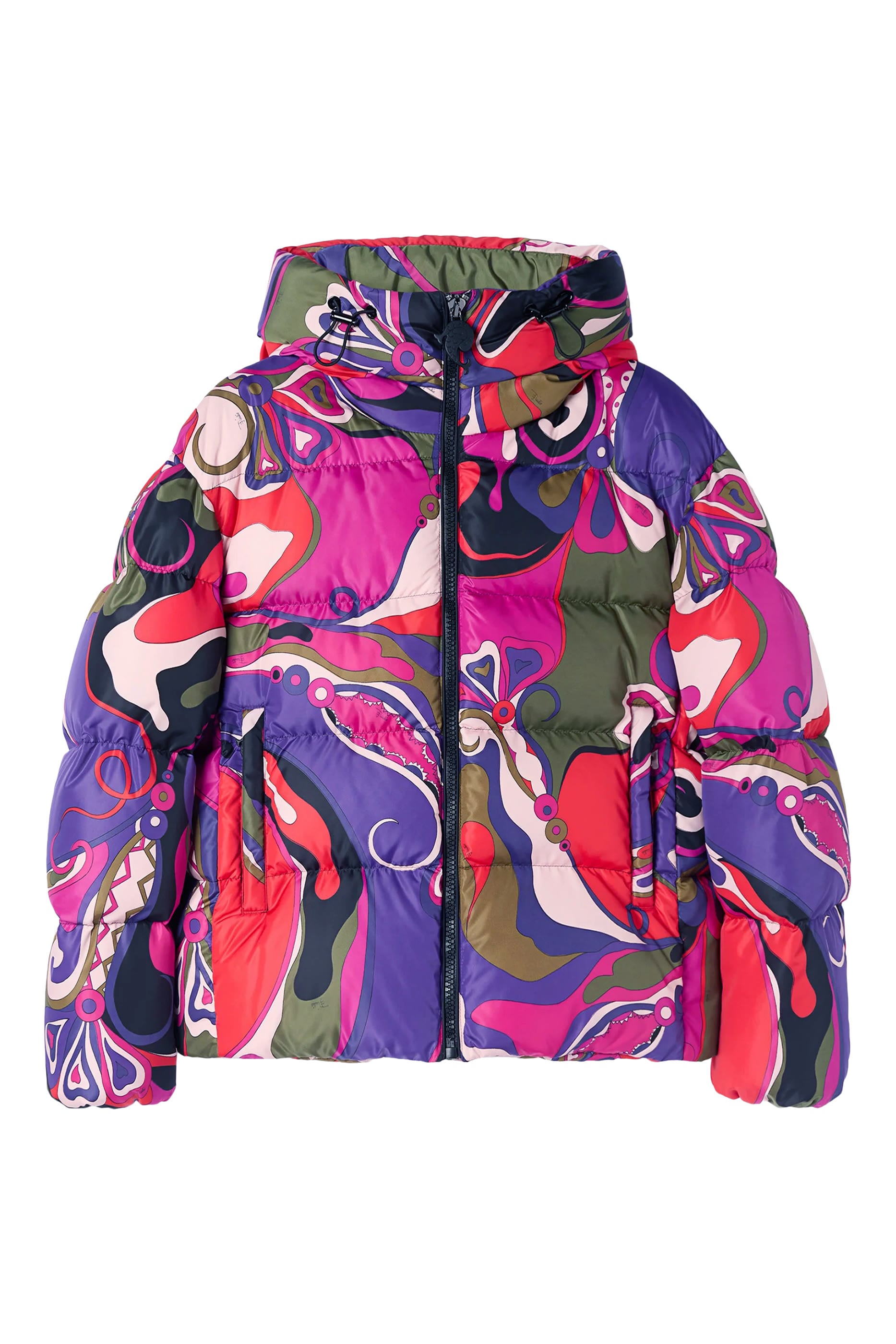 Orchidee Print Down Jacket