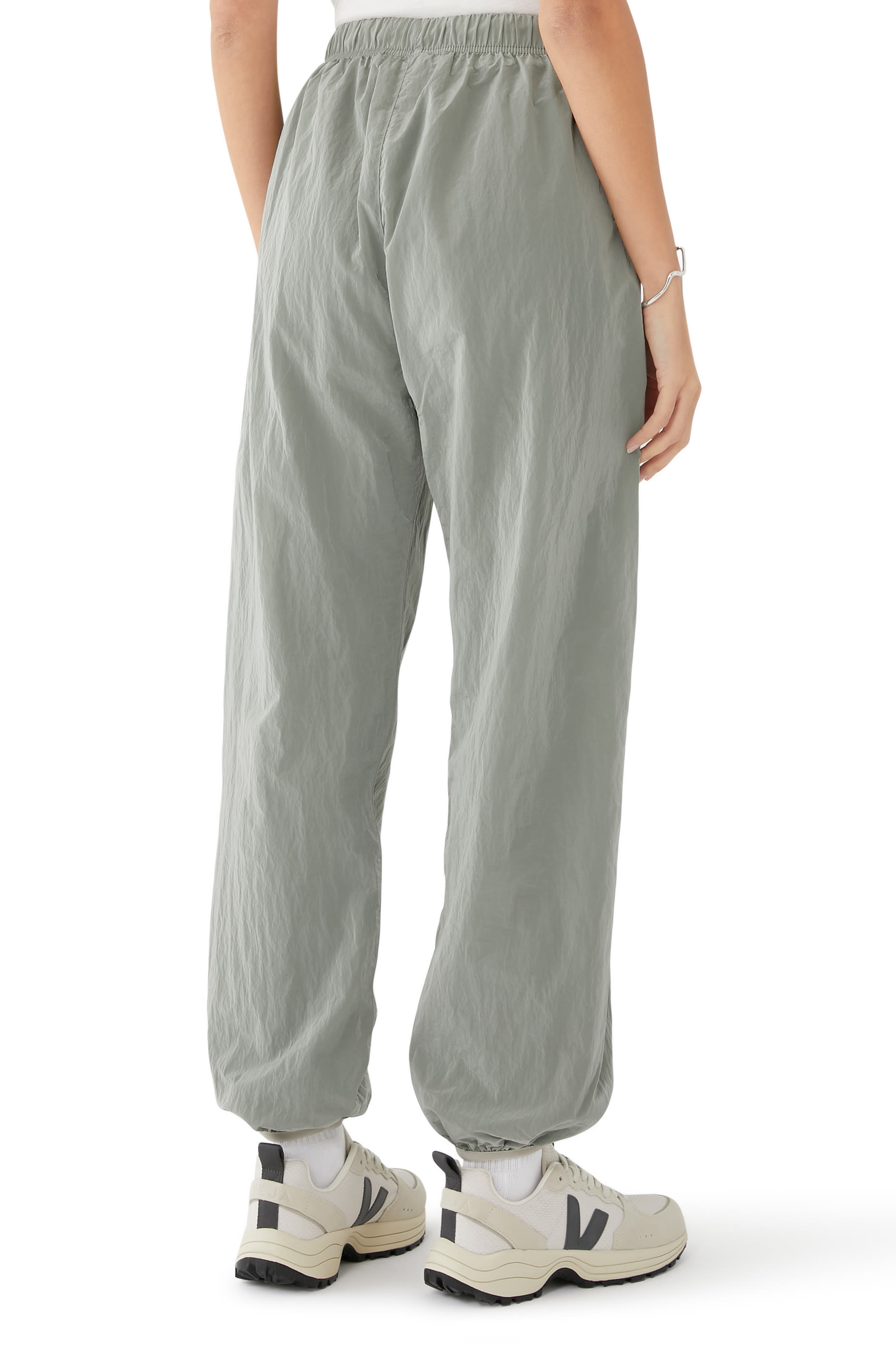 Crinkle Nylon Track Pants