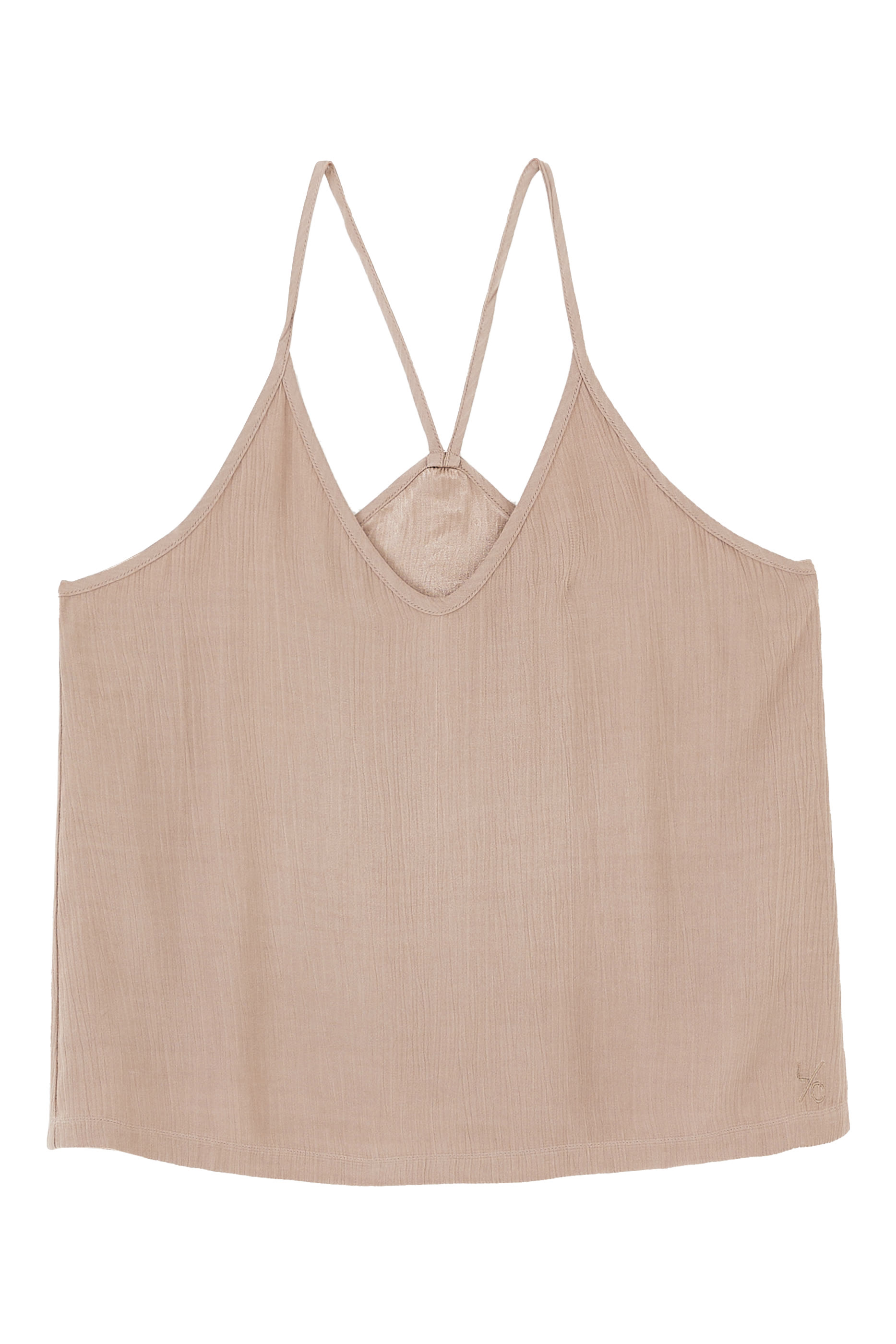 Embody Plisse Cami Taupe