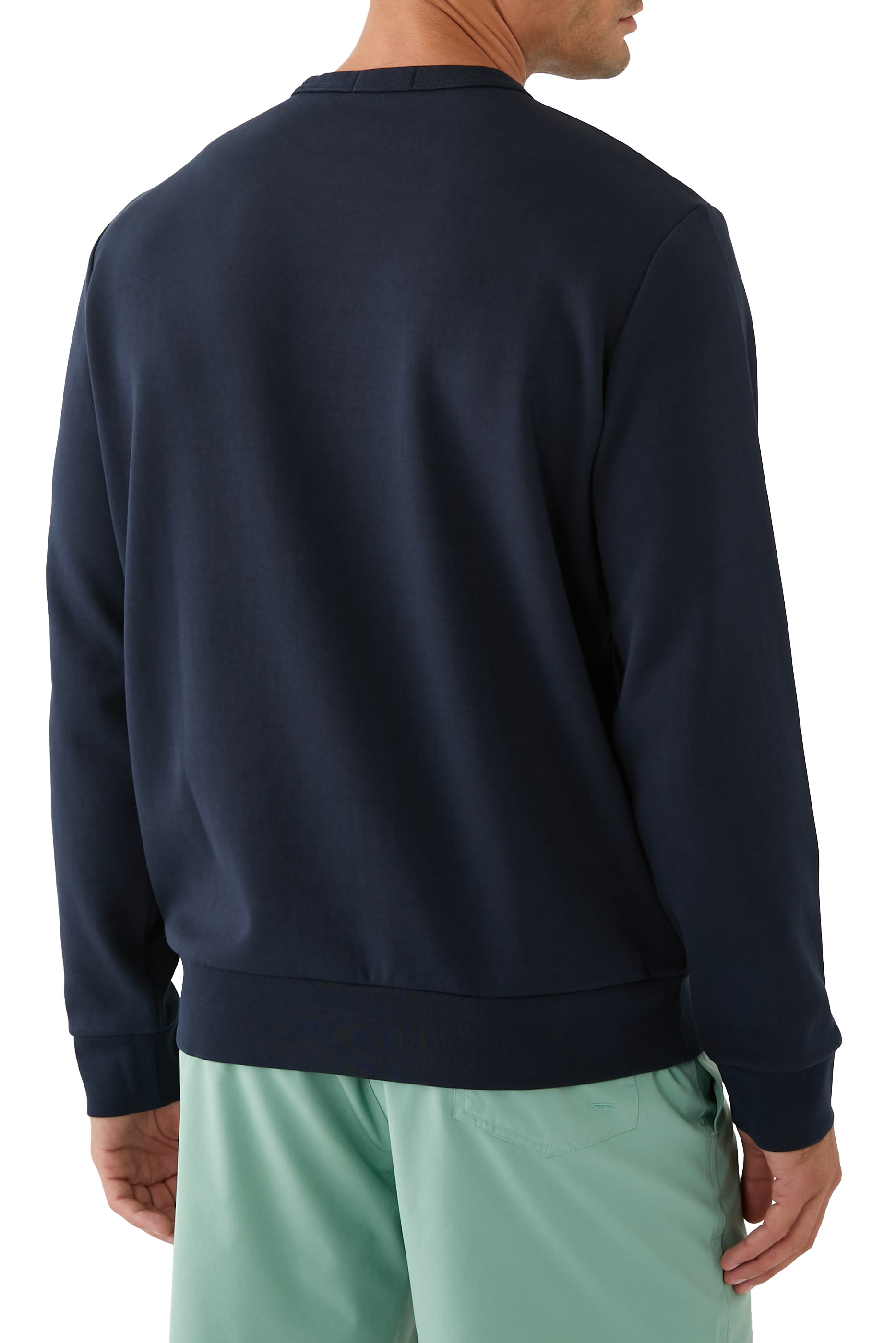 Embroidered-Logo Double-Knit Sweatshirt