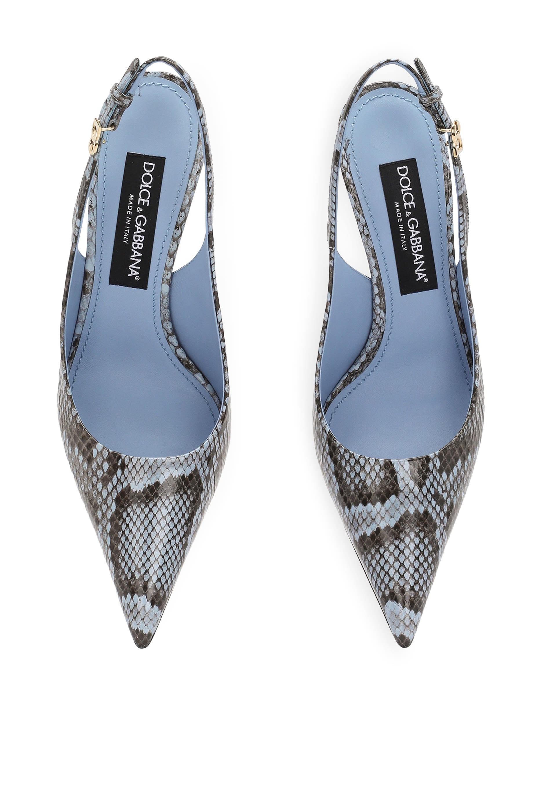 Lollo 90 Python Skin Slingbacks