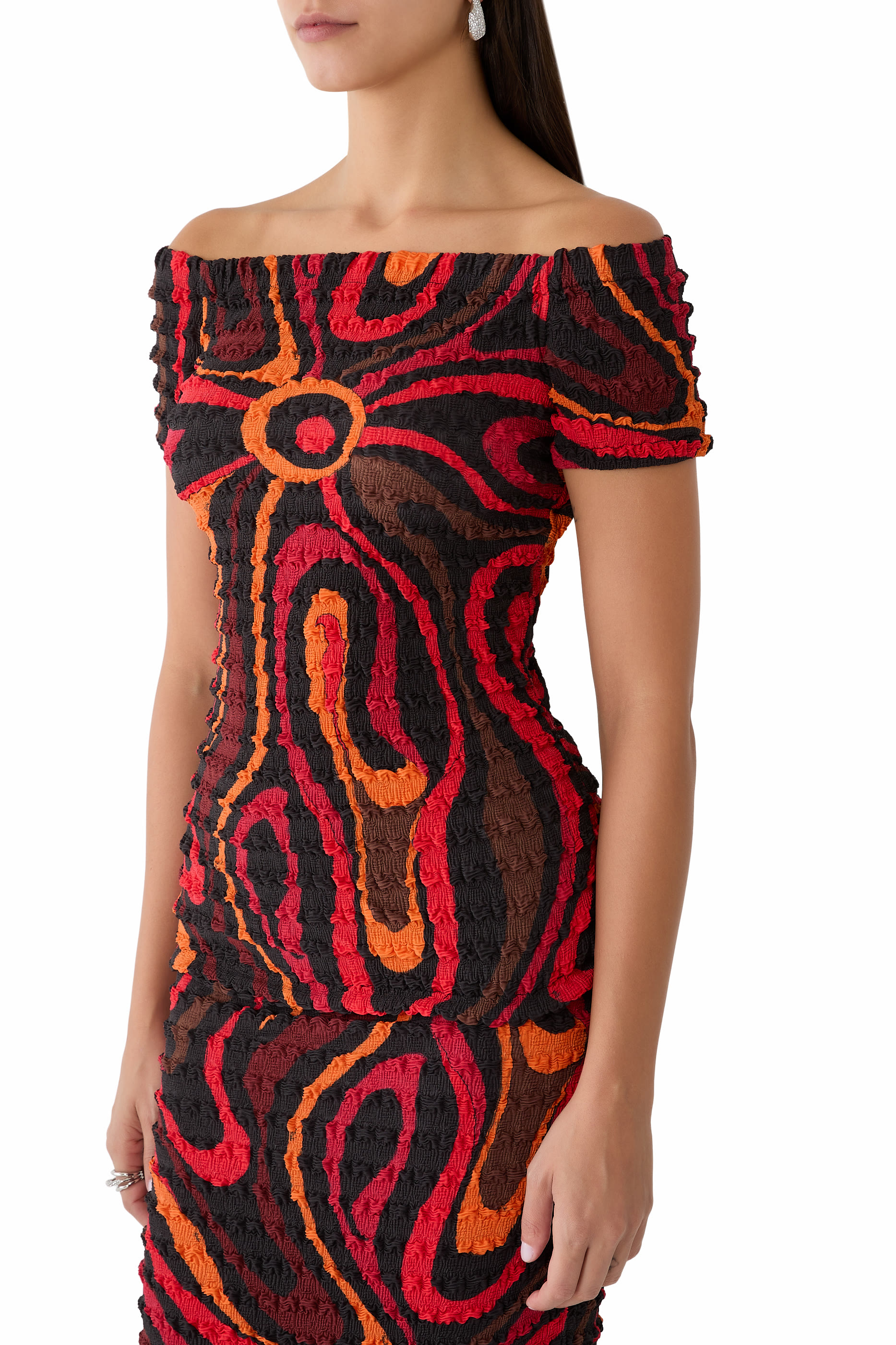 Marmo Print Shibori Top 