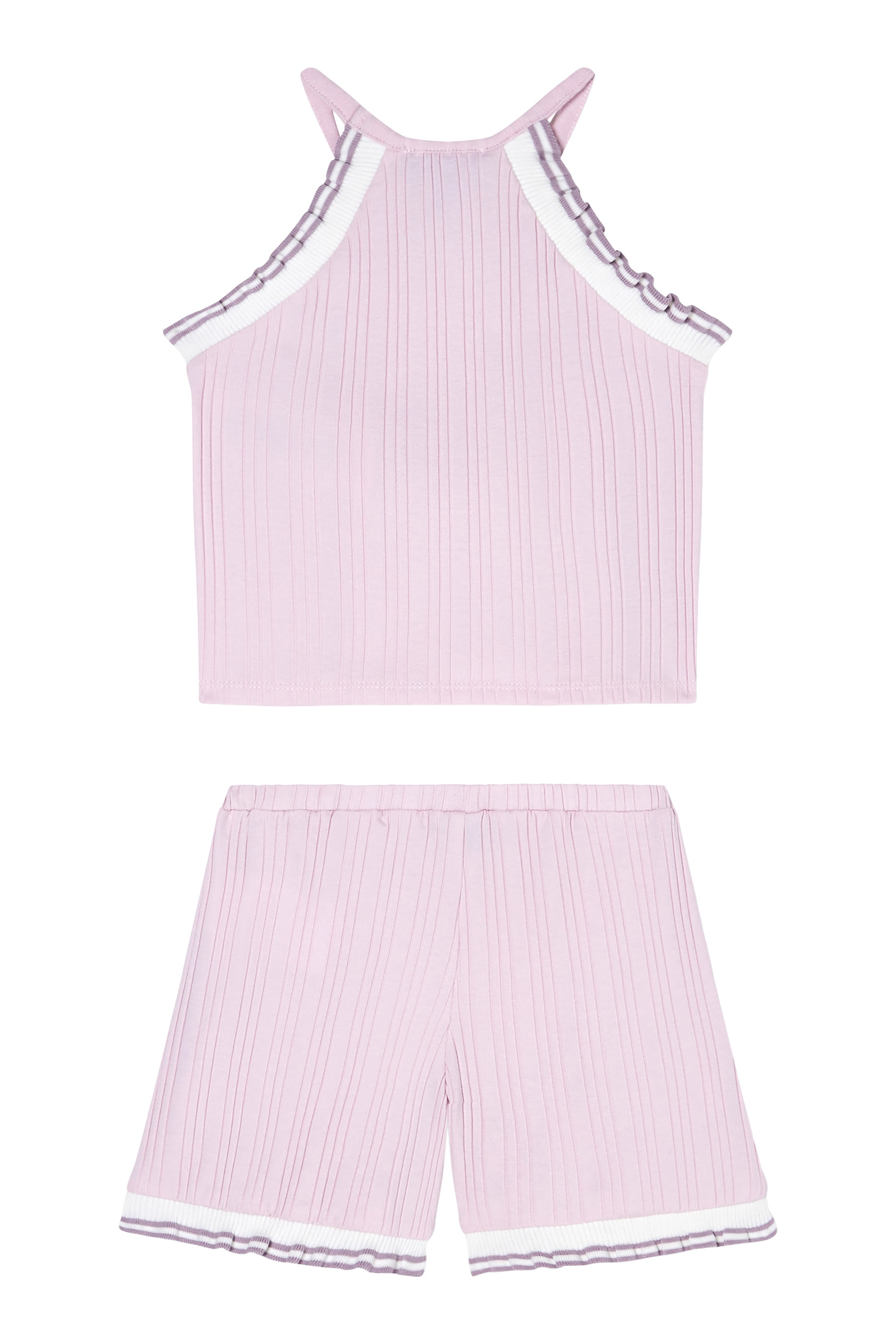 Kids Ribbed Knit Top & Shorts Set