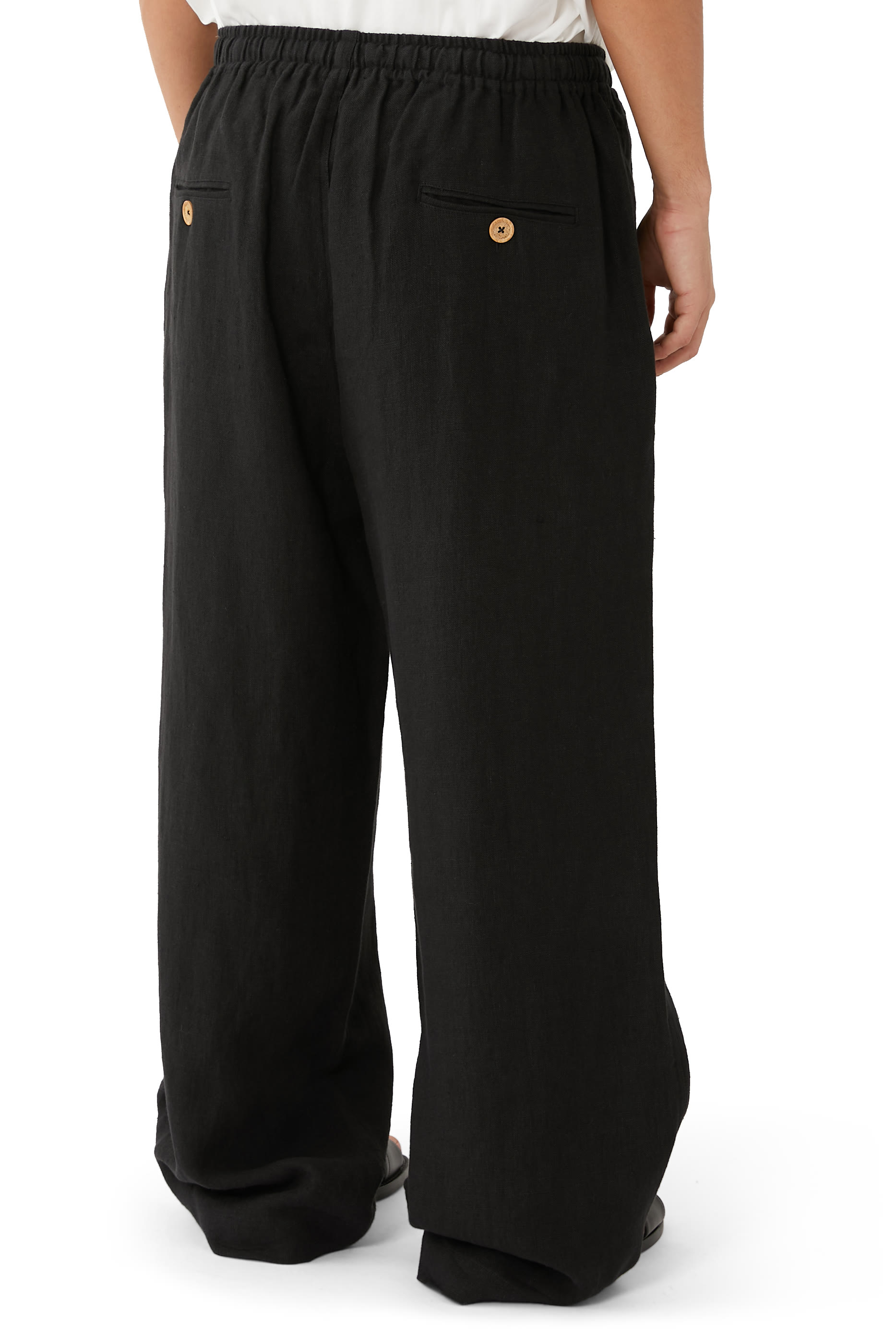 Wide Leg Linen Trousers