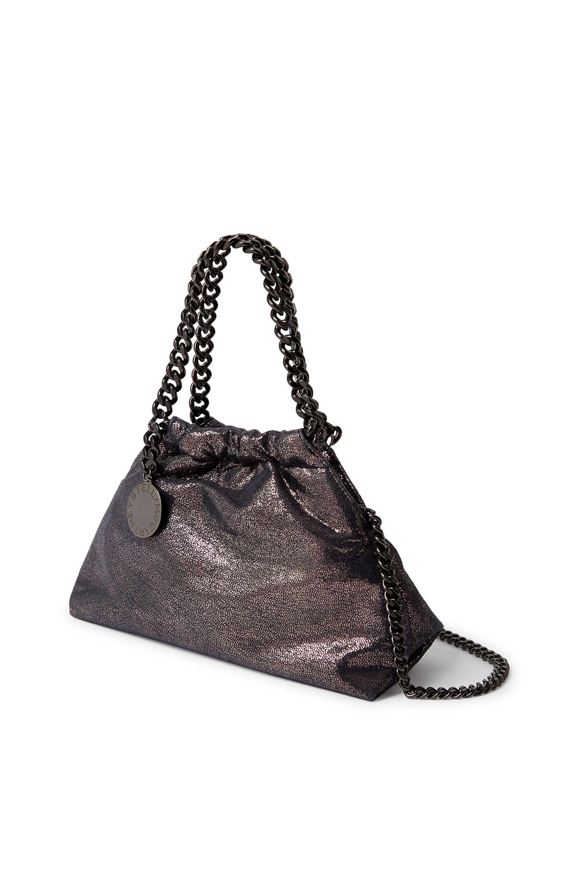 Falabella Mini Crackle-Effect Tote Bag