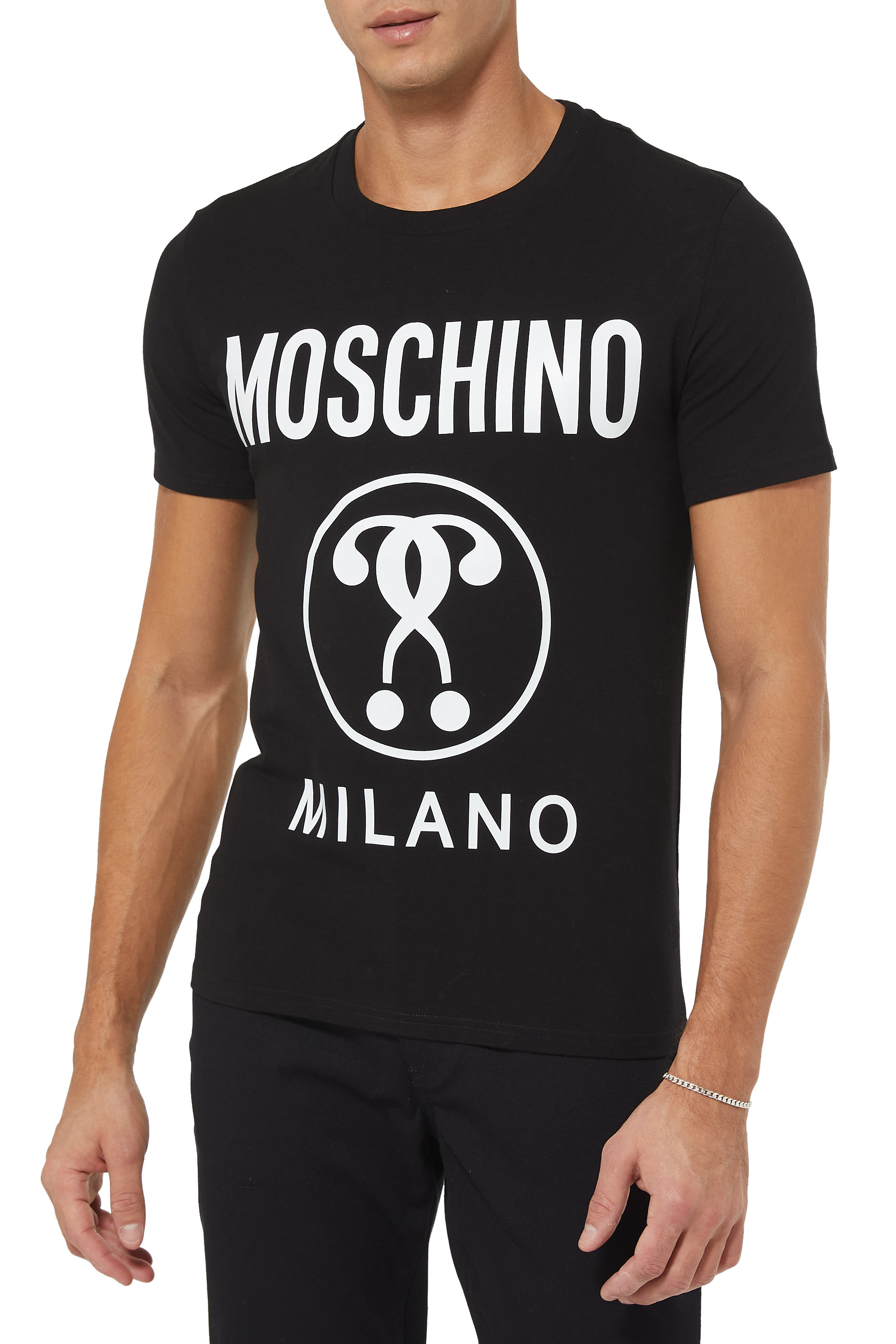 Double Question Mark Logo Slim Fit T-shirt