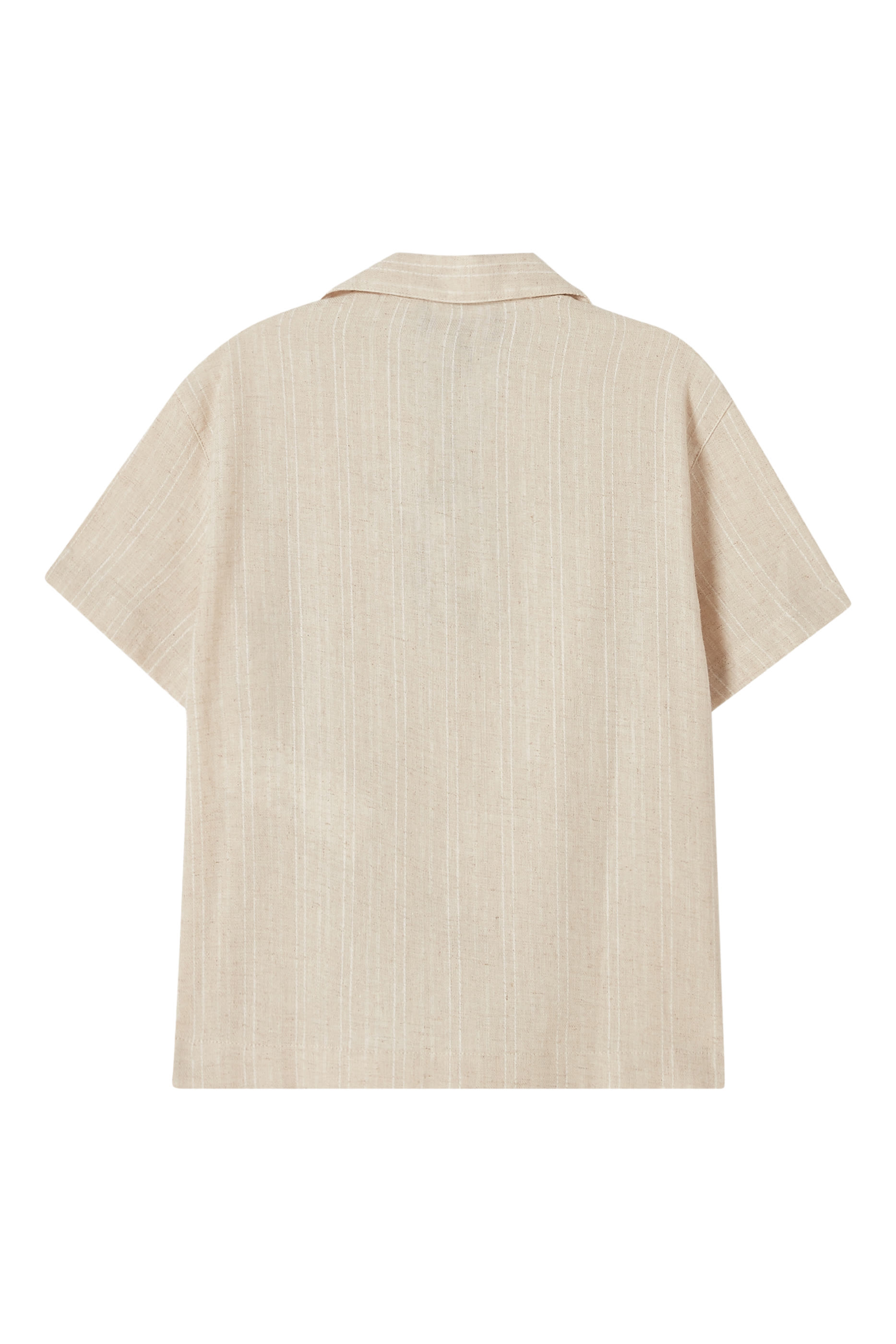 Kids Stripe Jacquard Linen-Blend Shirt