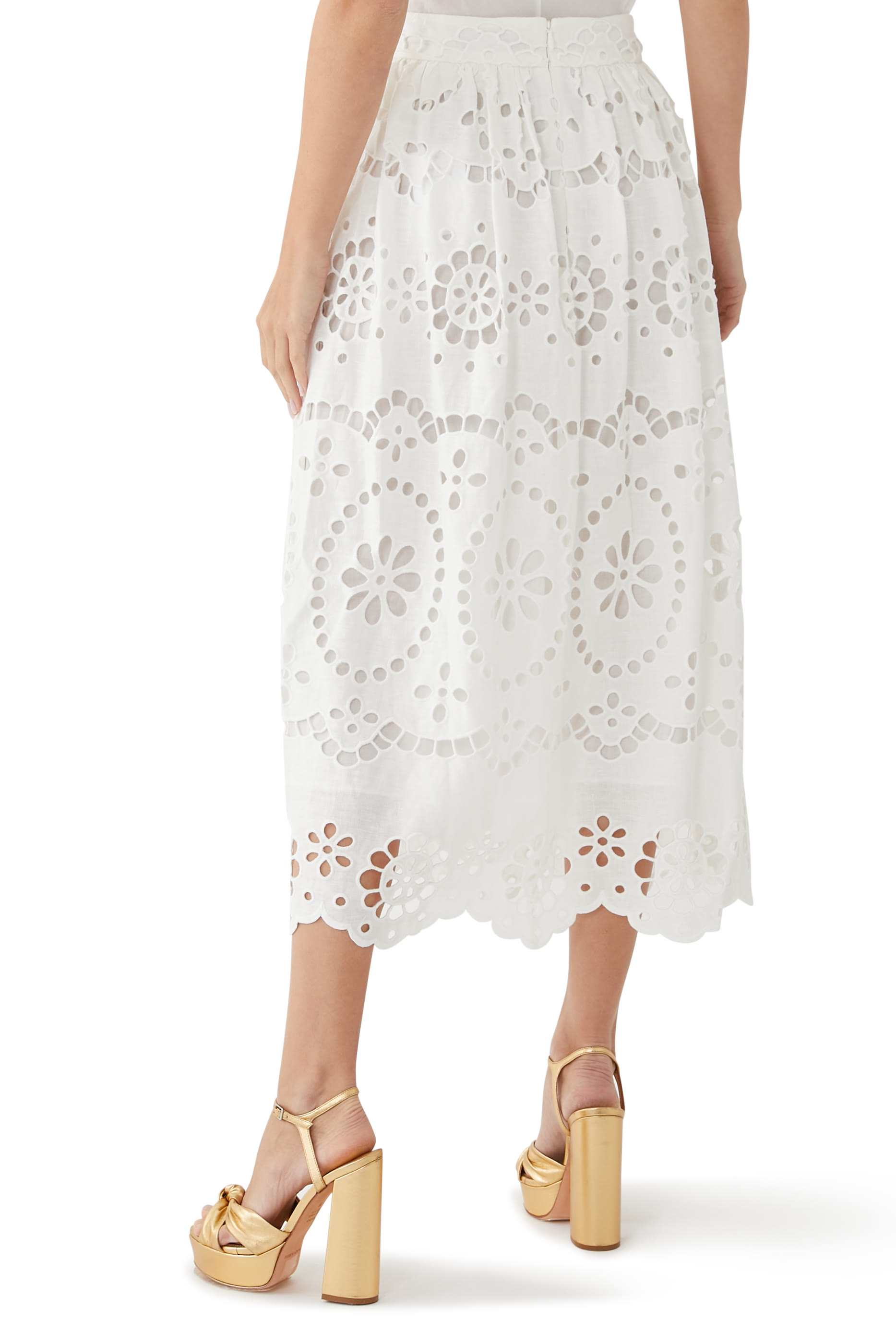 Lexi Embroidered Midi Skirt