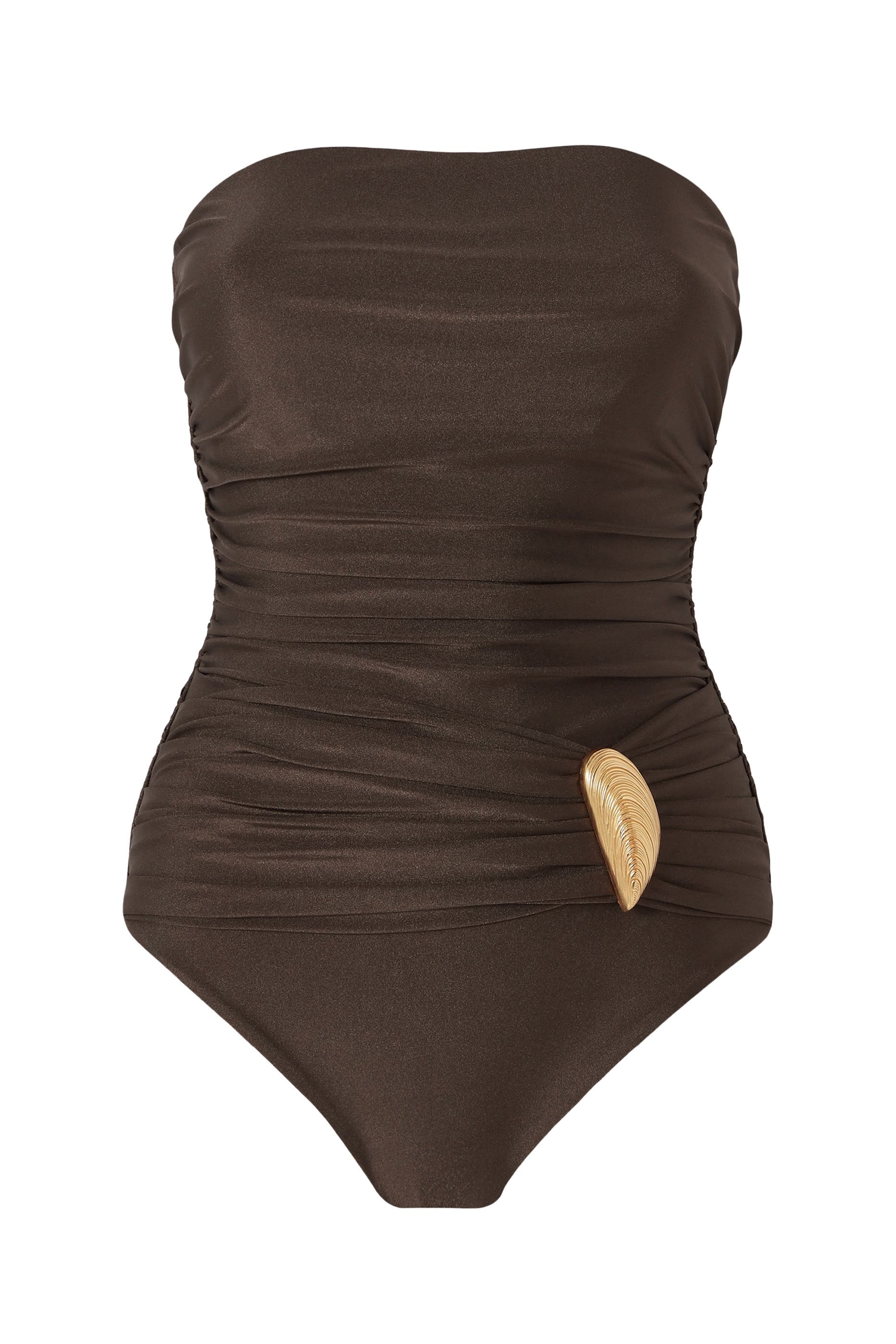 Lorena Shell Strapless One-Piece Swimsuit