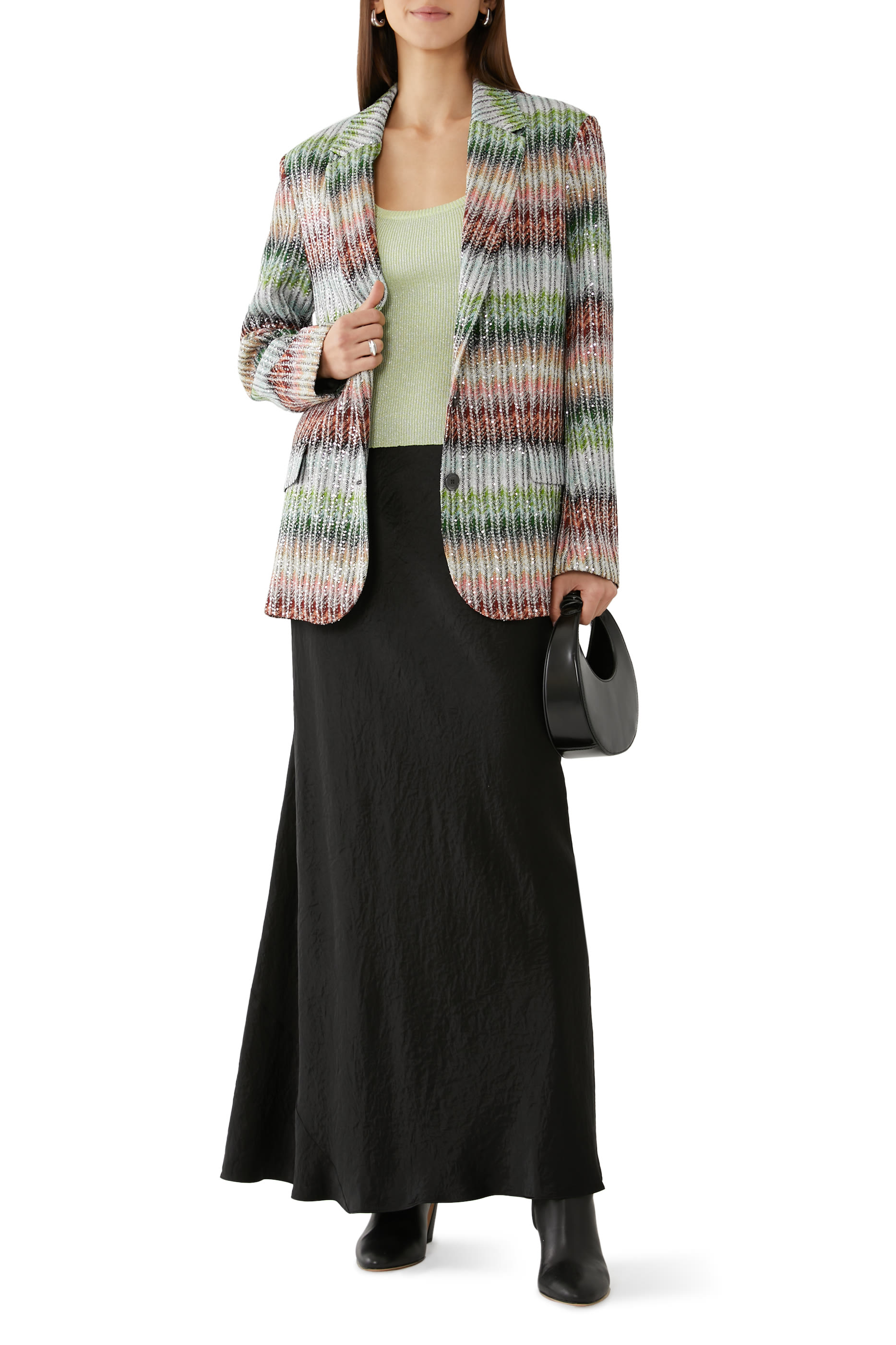 Vanise' Lurex Sleeveless Tank Top