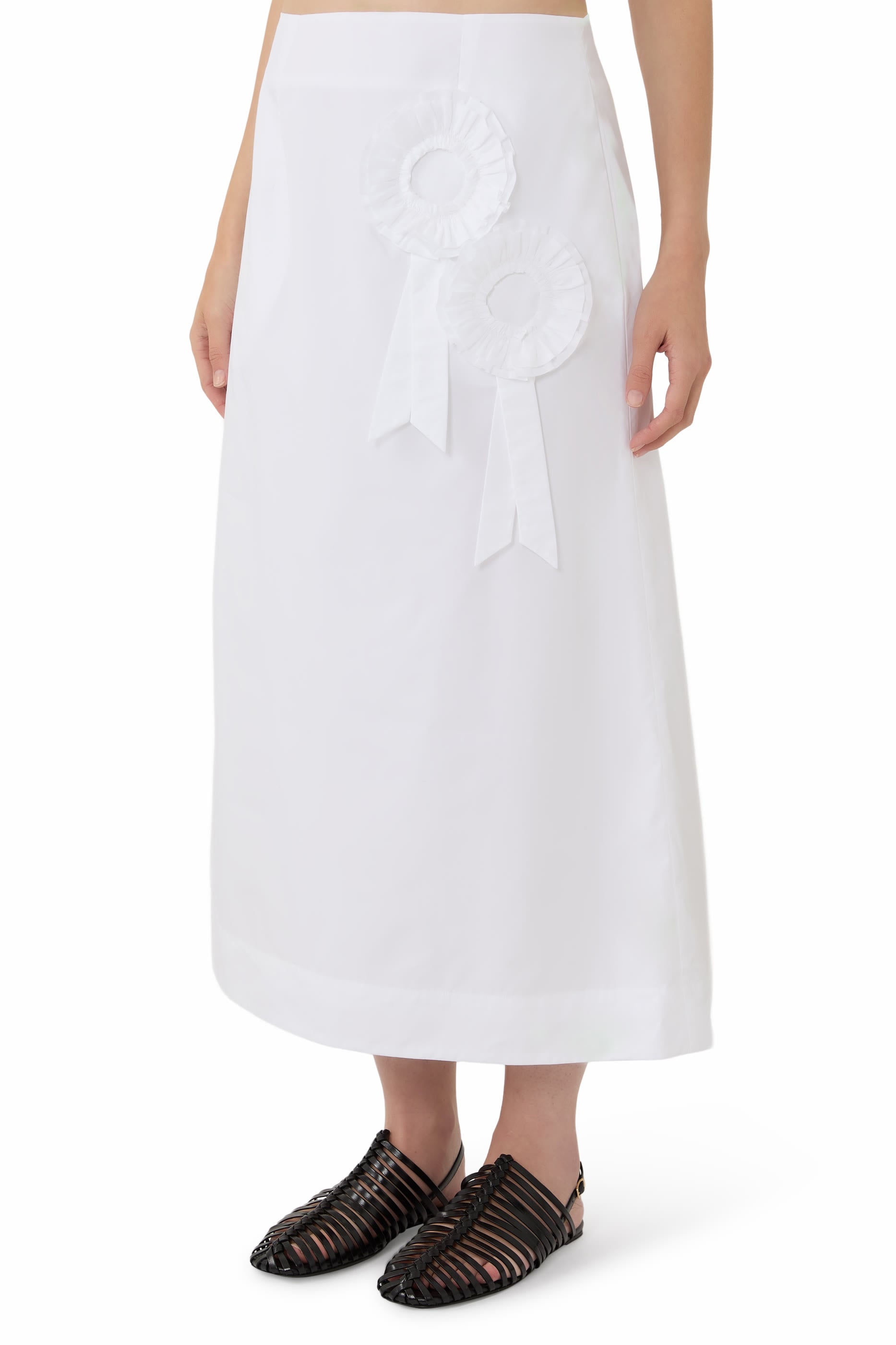 Ribbon Rosette Ripple Skirt 