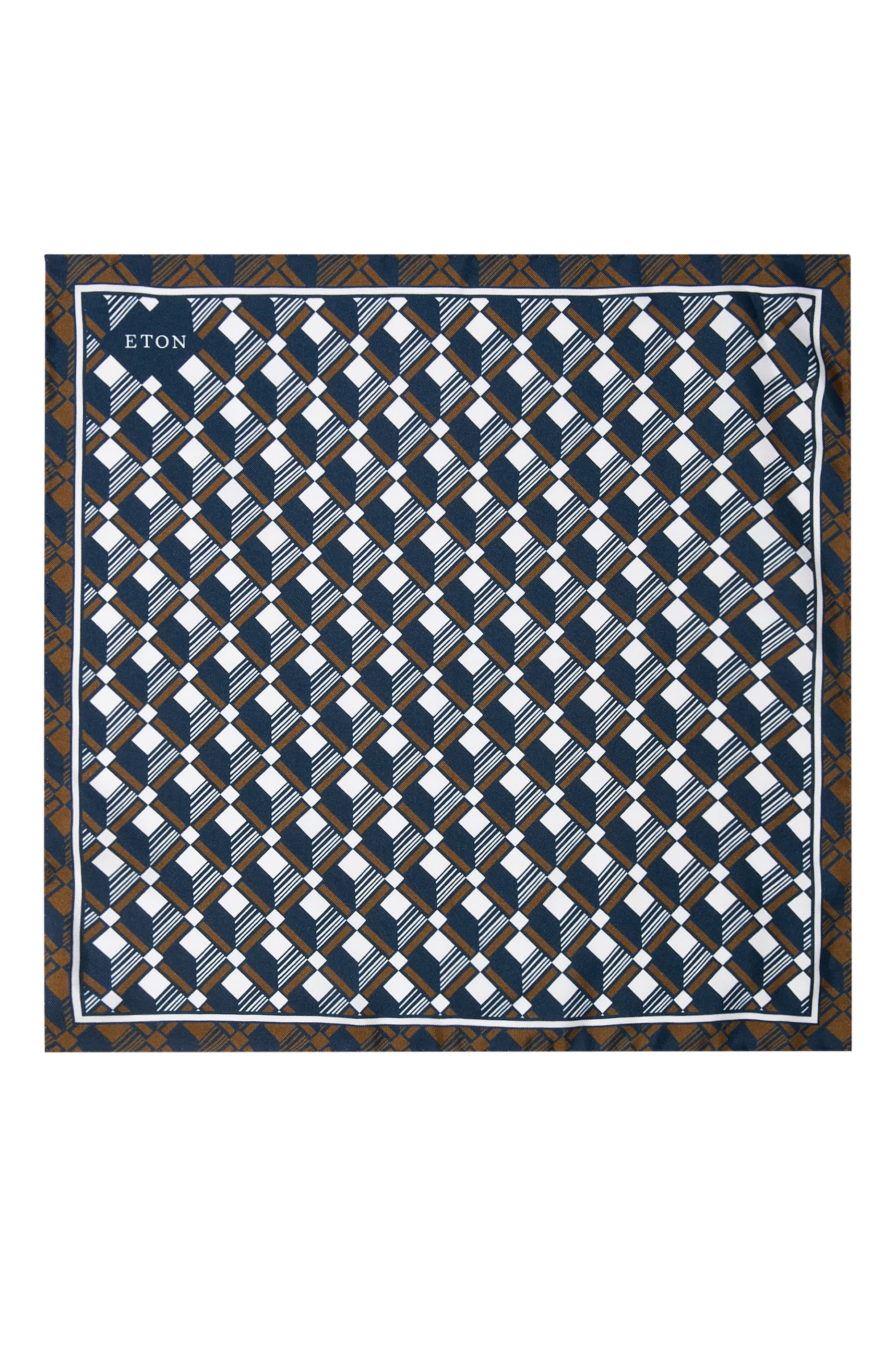 Geometric Silk Twill Pocket Square 
