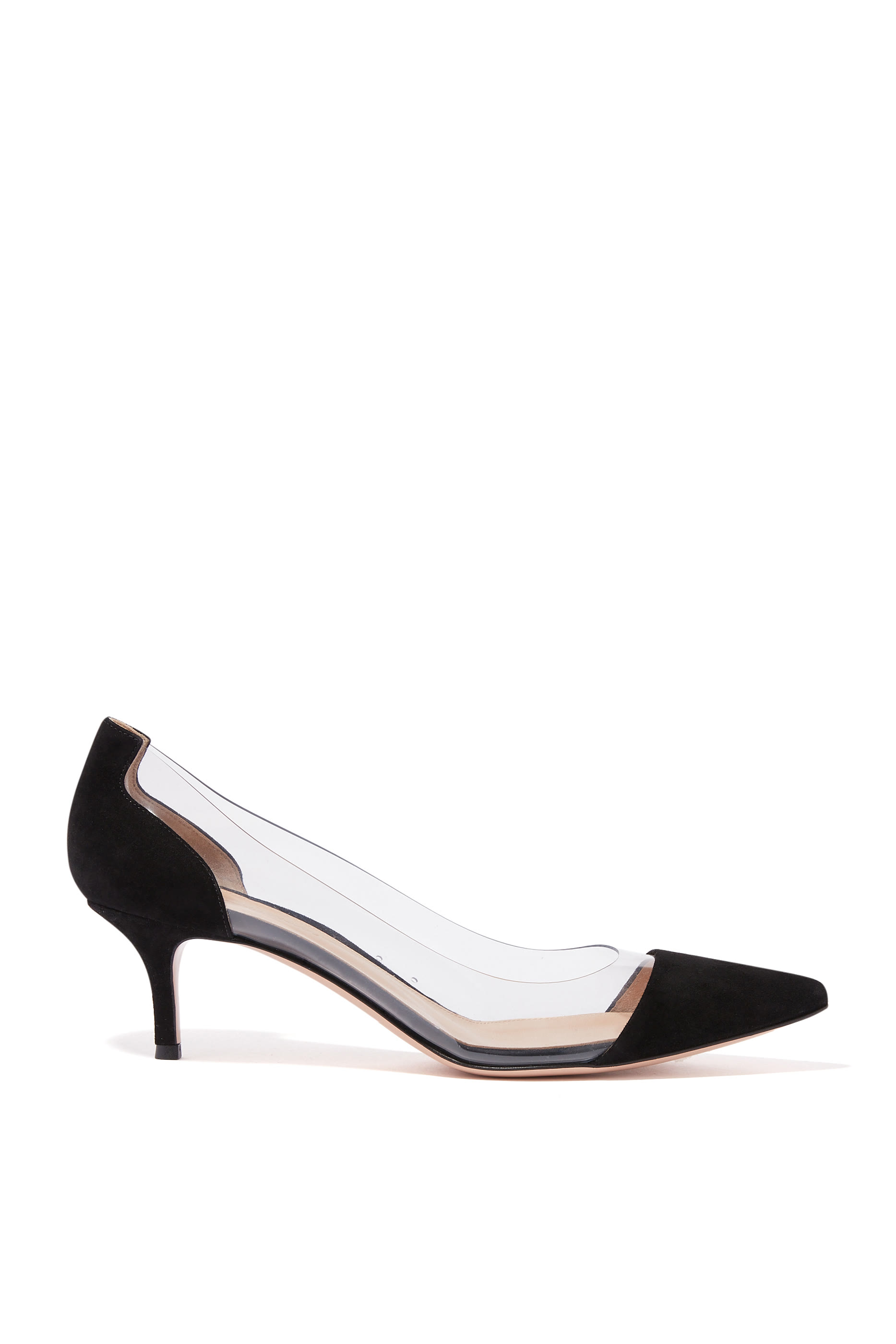 Suede Plexi 55mm Pumps