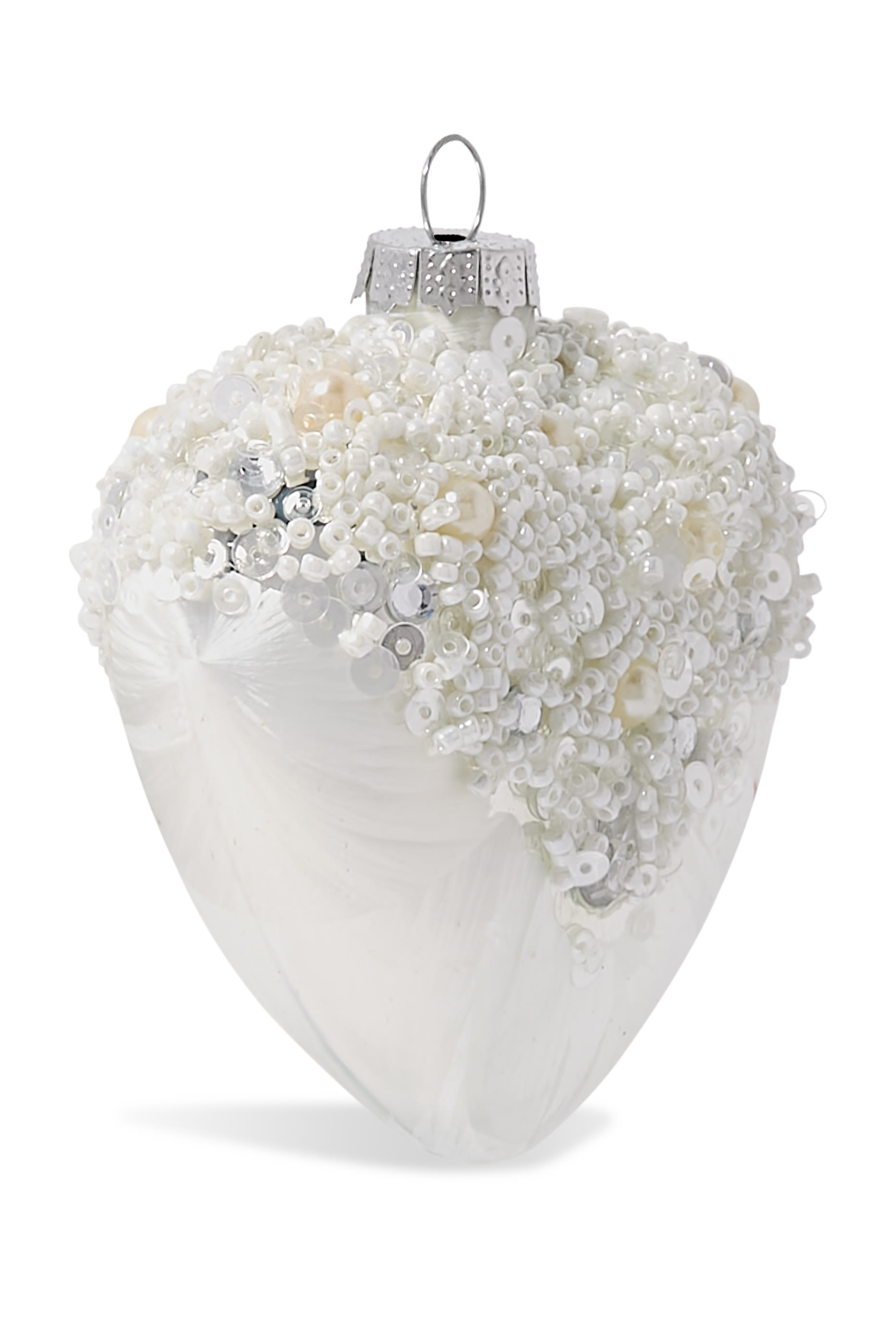 Ornament Glass Heart Frosted