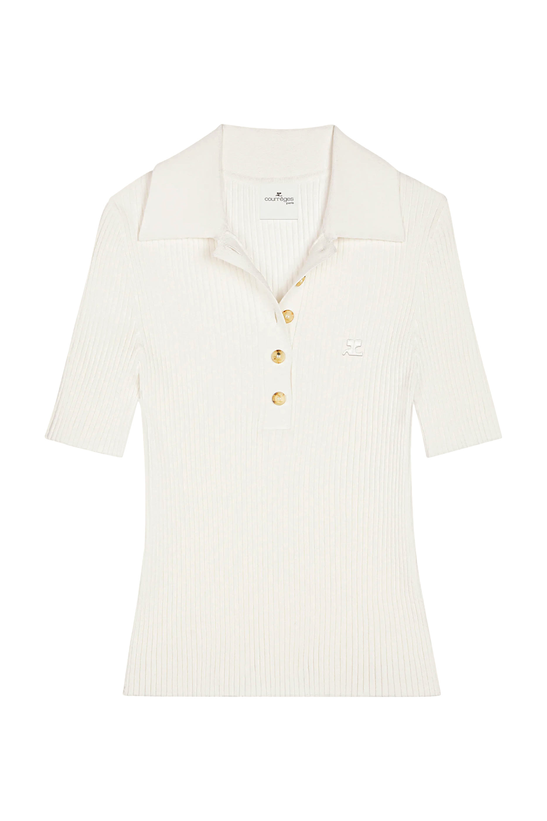 Iconic Rib Knit Polo Shirt
