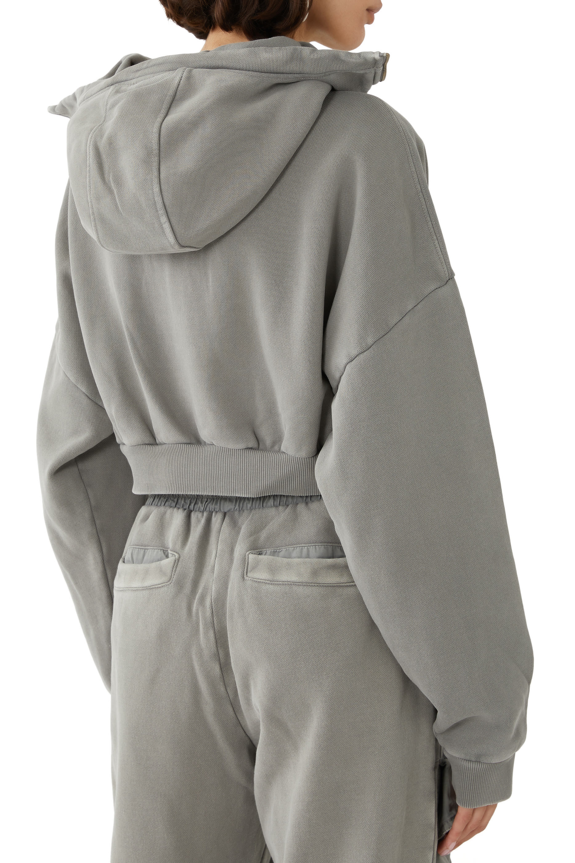 Cropped Full Zip Sweatshirt